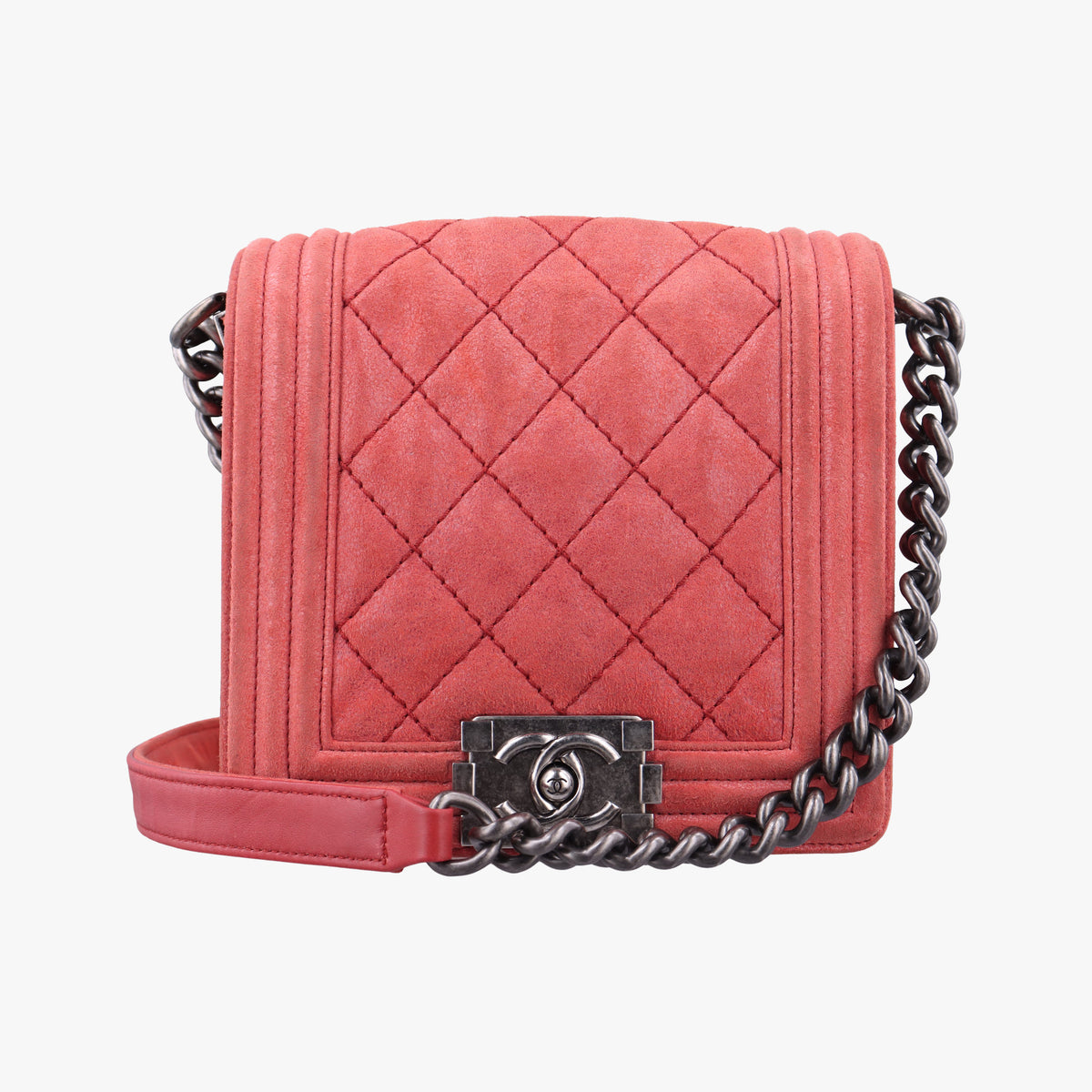 Pre-owned Chanel BOY CHANEL Red Leather A67952 shoulderbag | stylenewstar