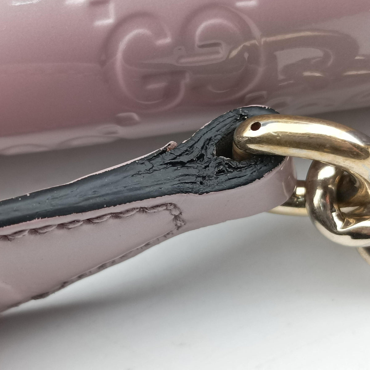 Pre-owned Gucci Emily Pink Patent Leather 295402 shoulderbag | stylenewstar