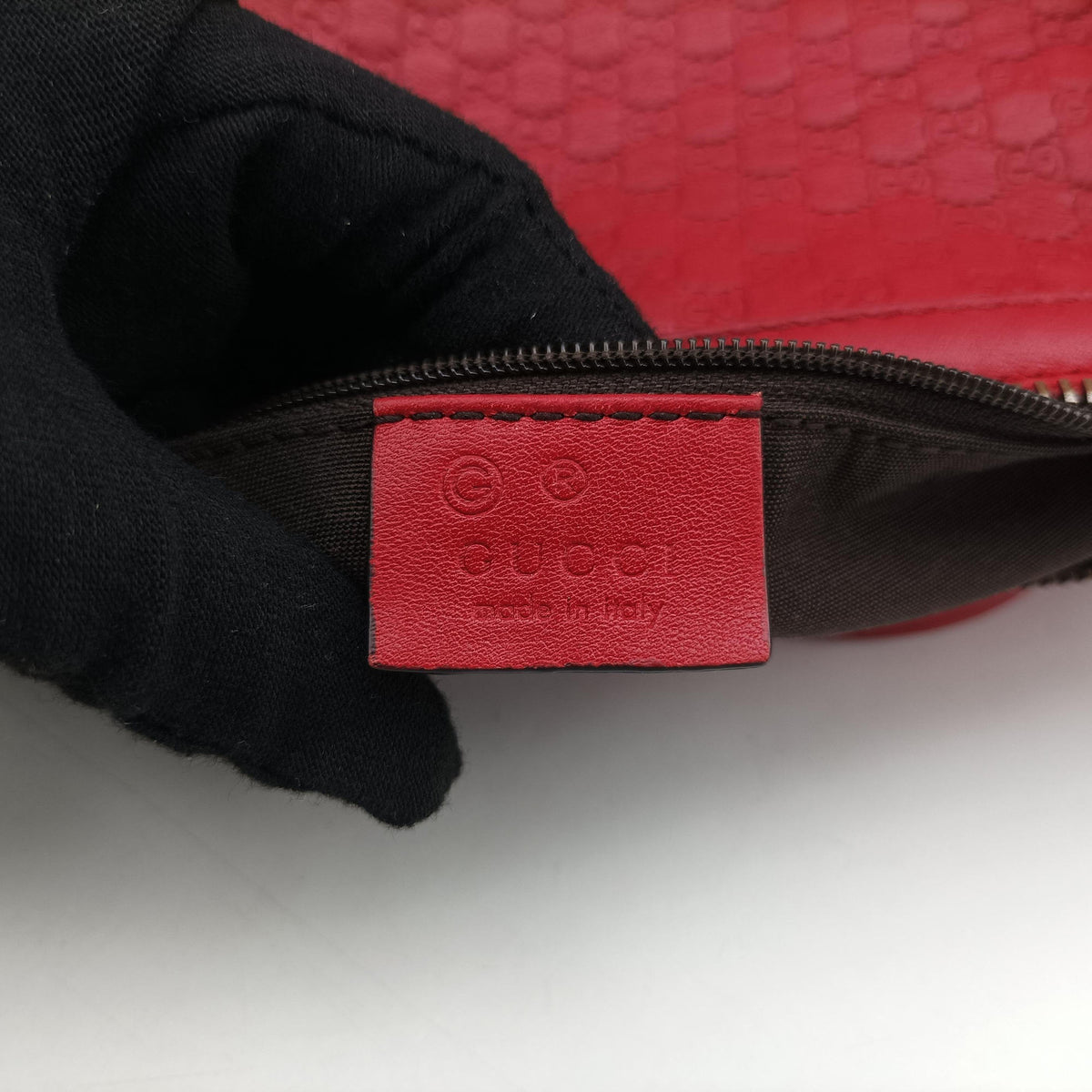 Pre-owned Gucci GG charm dome Red Leather 341503 shoulderbag | stylenewstar