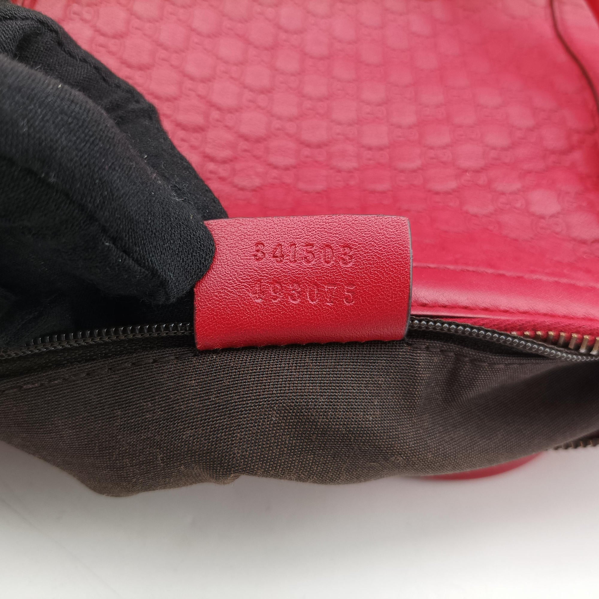 Pre-owned Gucci GG charm dome Red Leather 341503 shoulderbag | stylenewstar