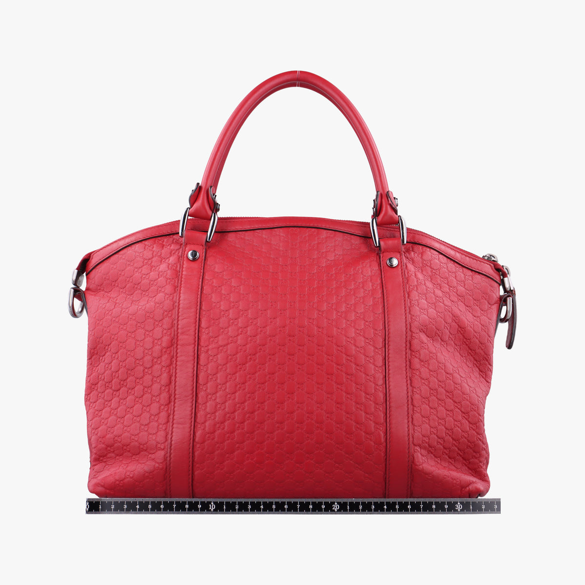 Pre-owned Gucci GG charm dome Red Leather 341503 shoulderbag | stylenewstar