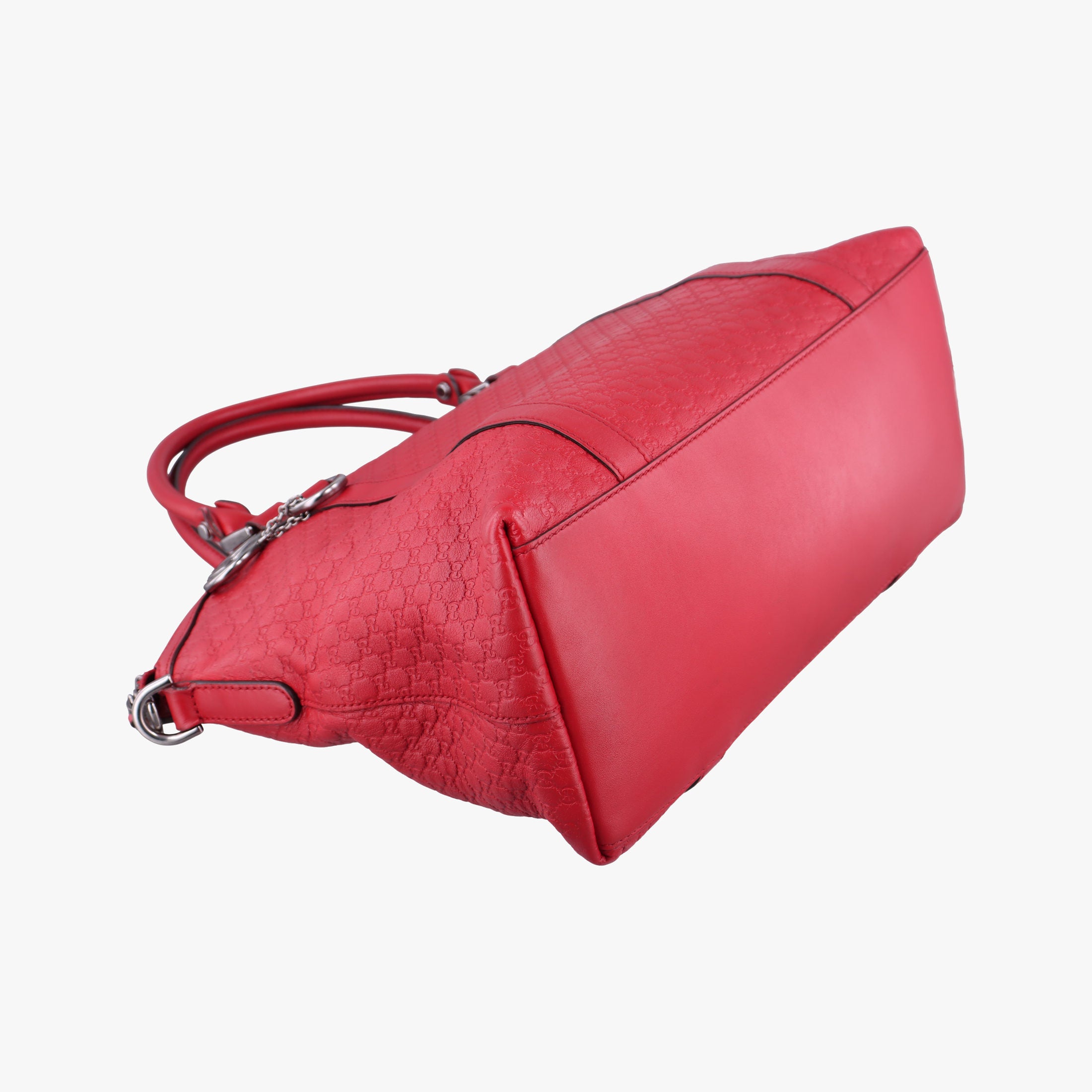 Pre-owned Gucci GG charm dome Red Leather 341503 shoulderbag | stylenewstar