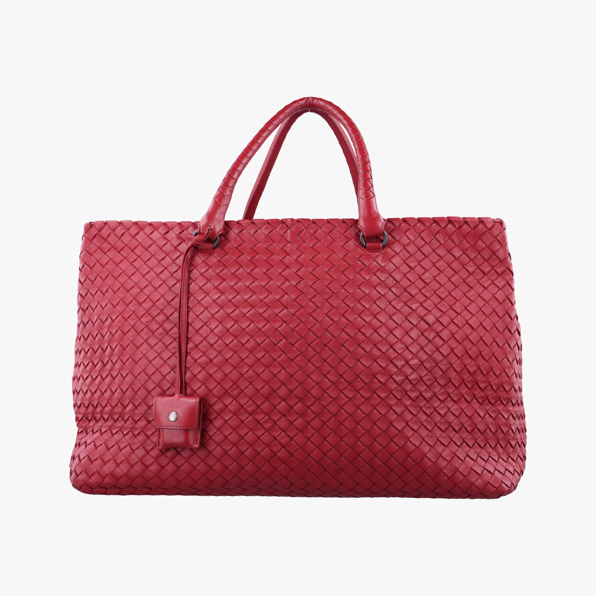 Vintage Bottega Veneta Intrecciato Red lambskin  handbag | stylenewstar