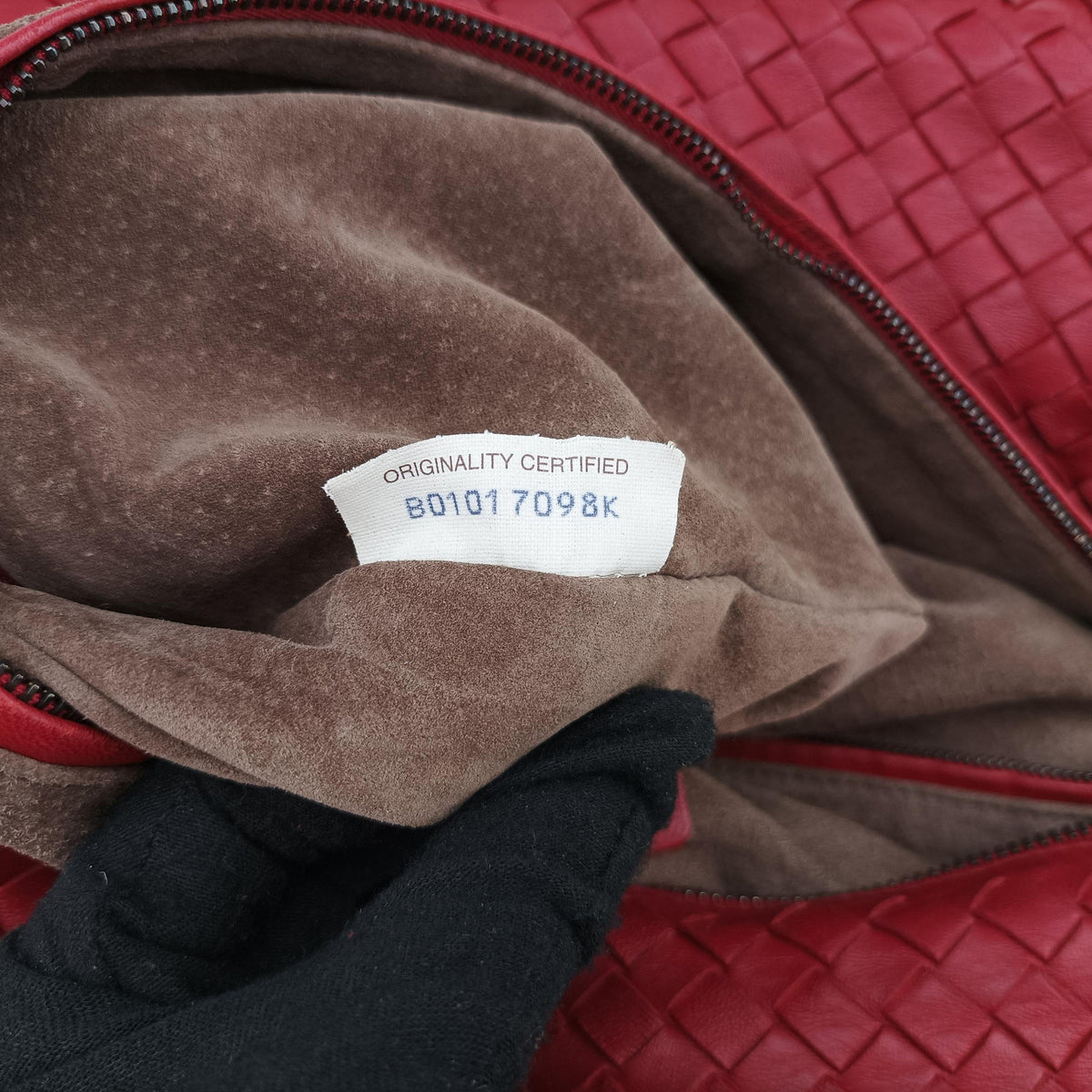 Vintage Bottega Veneta Intrecciato Red lambskin  handbag | stylenewstar
