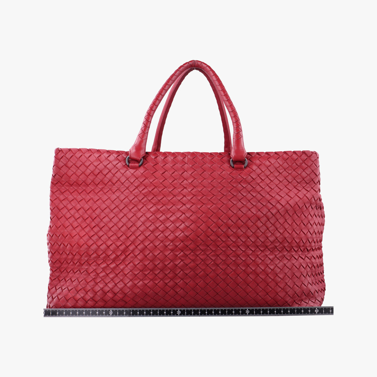 Vintage Bottega Veneta Intrecciato Red lambskin  handbag | stylenewstar
