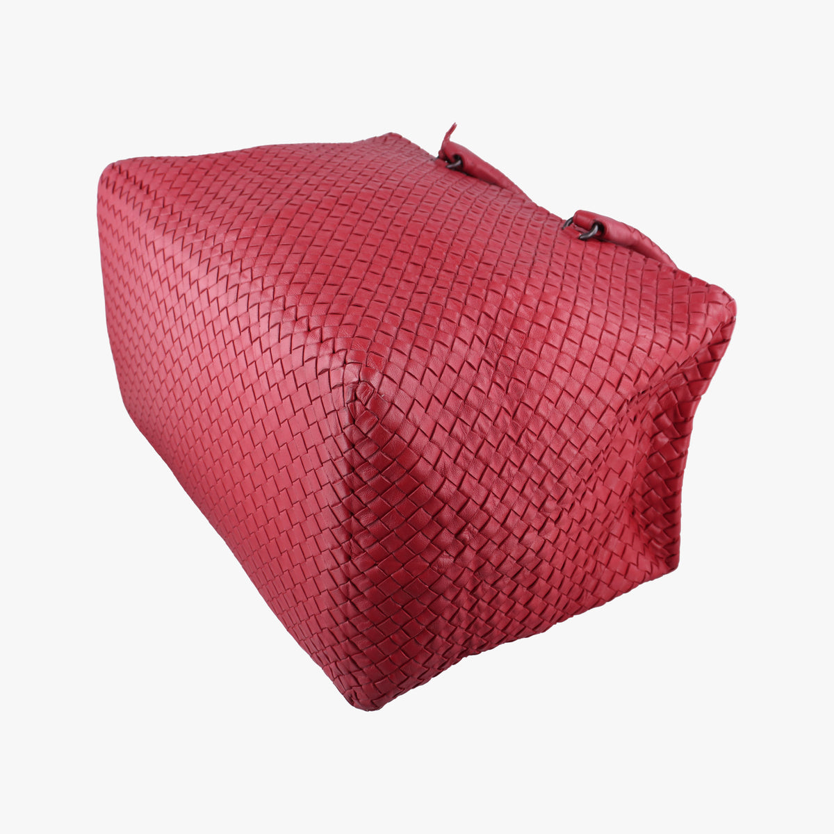 Vintage Bottega Veneta Intrecciato Red lambskin  handbag | stylenewstar