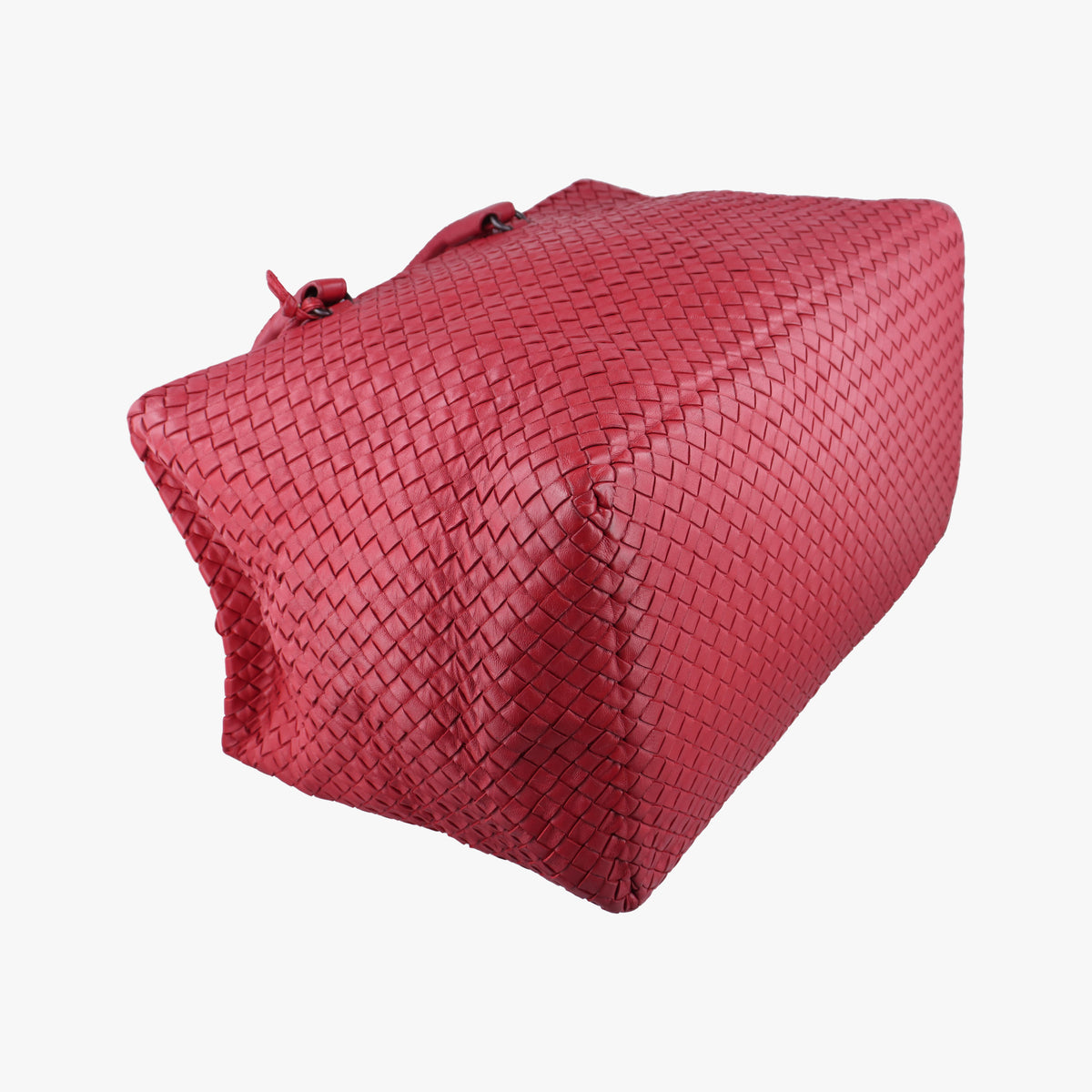Vintage Bottega Veneta Intrecciato Red lambskin  handbag | stylenewstar