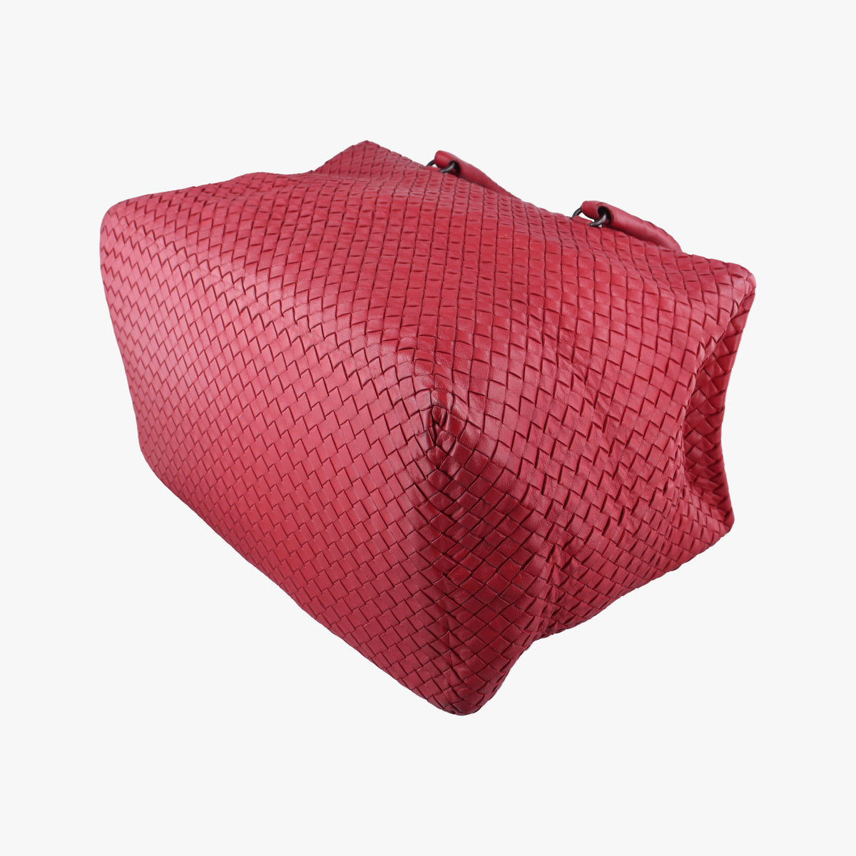 Vintage Bottega Veneta Intrecciato Red lambskin  handbag | stylenewstar
