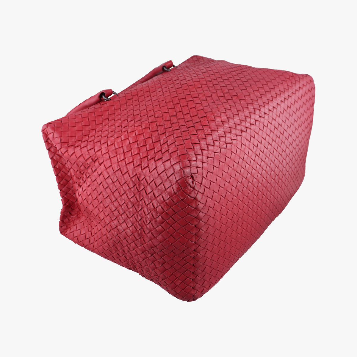 Vintage Bottega Veneta Intrecciato Red lambskin  handbag | stylenewstar