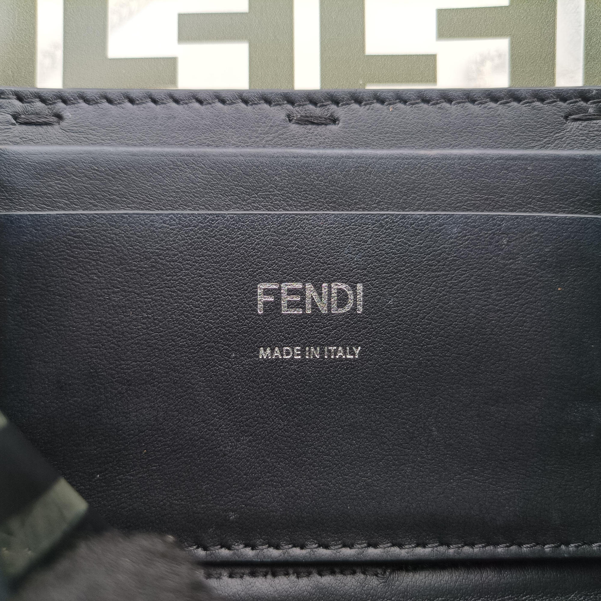 Pre-owned Fendi BAGUETTE Black PVC coated canvas×Leather 8BS017 shoulderbag | stylenewstar