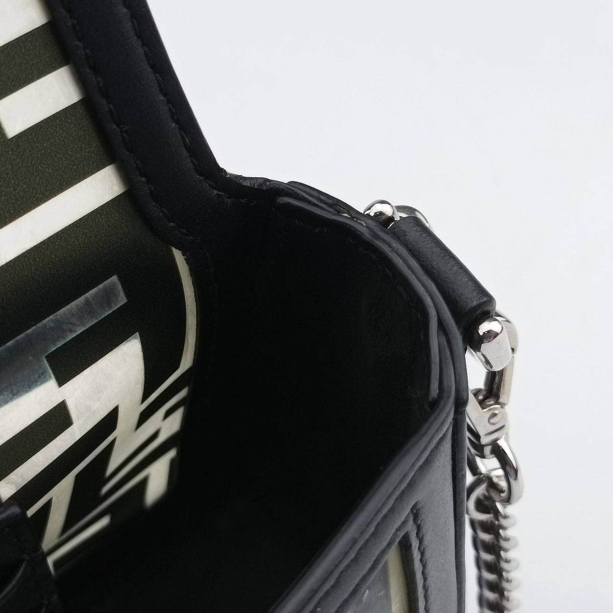 Pre-owned Fendi BAGUETTE Black PVC coated canvas×Leather 8BS017 shoulderbag | stylenewstar