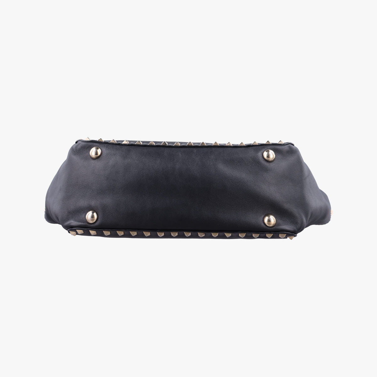 Pre-owned Valentino Rockstud Black Leather  shoulderbag | stylenewstar