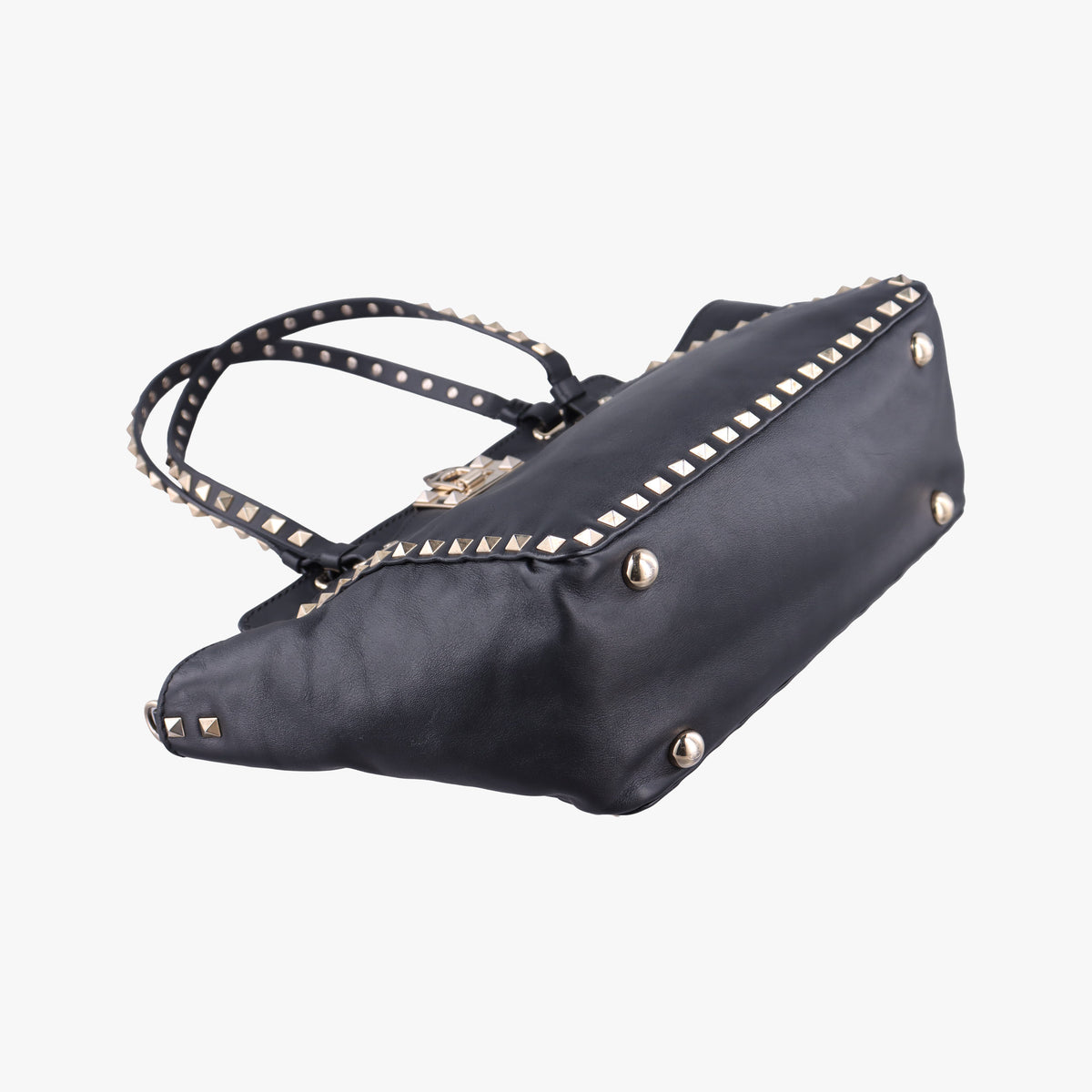 Pre-owned Valentino Rockstud Black Leather  shoulderbag | stylenewstar