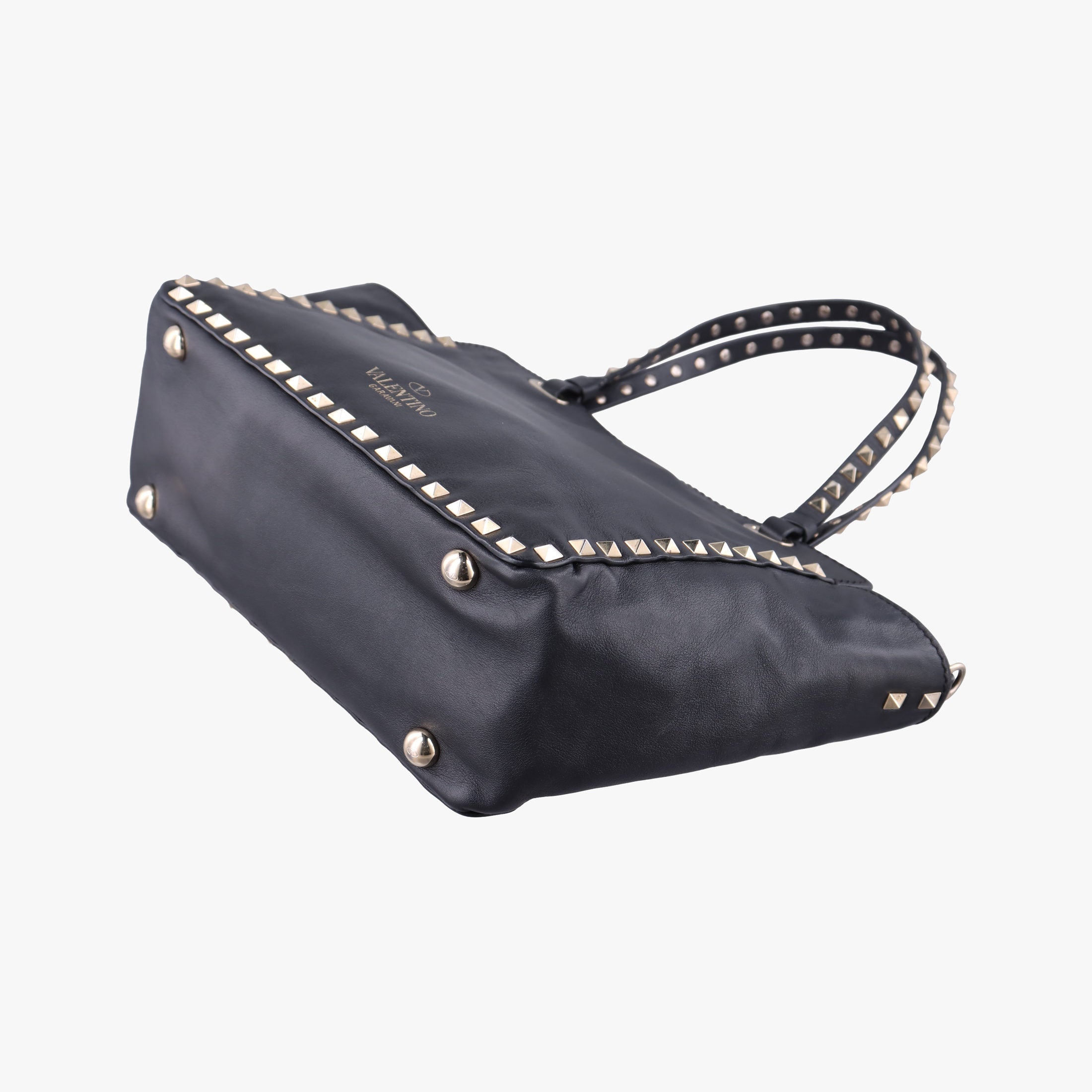 Pre-owned Valentino Rockstud Black Leather  shoulderbag | stylenewstar