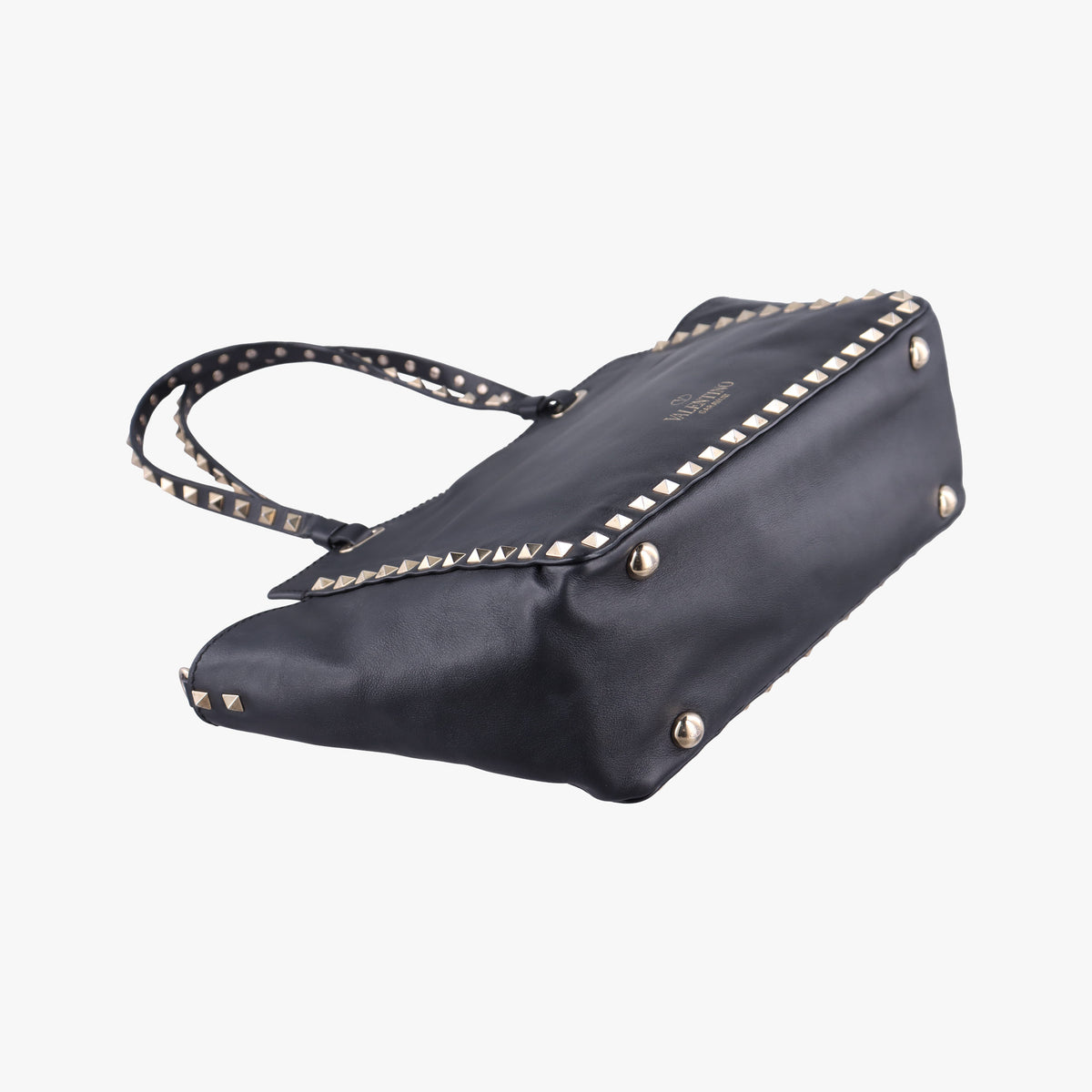 Pre-owned Valentino Rockstud Black Leather  shoulderbag | stylenewstar