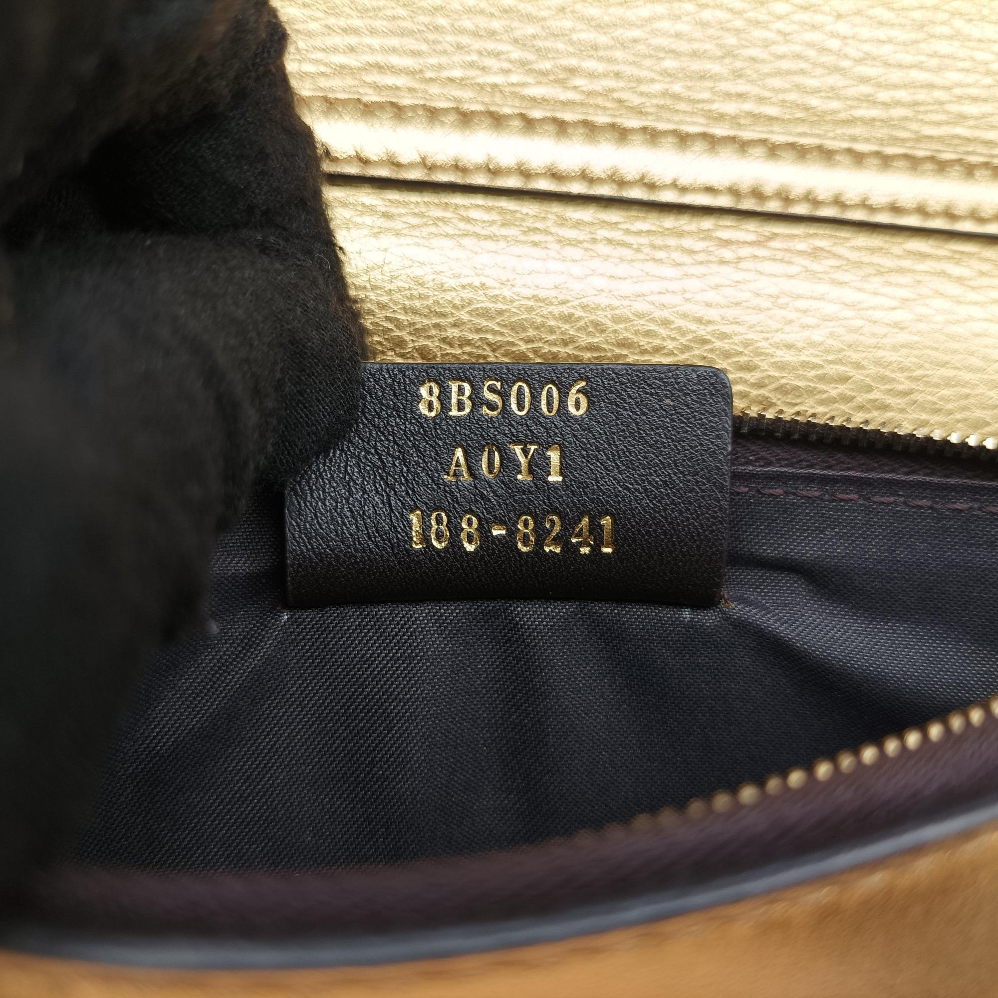 Pre-owned Fendi F is Golden Leather 8BS006 shoulderbag | stylenewstar