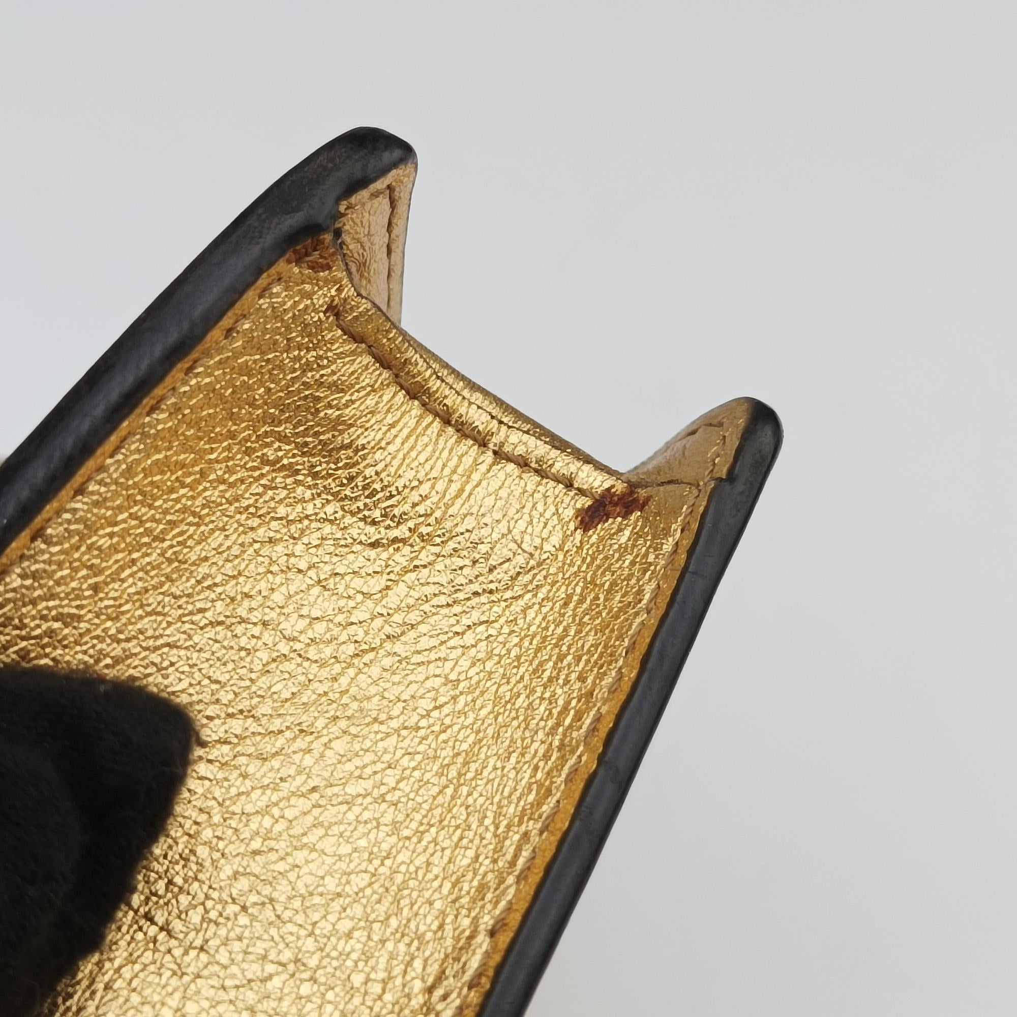 Pre-owned Fendi F is Golden Leather 8BS006 shoulderbag | stylenewstar