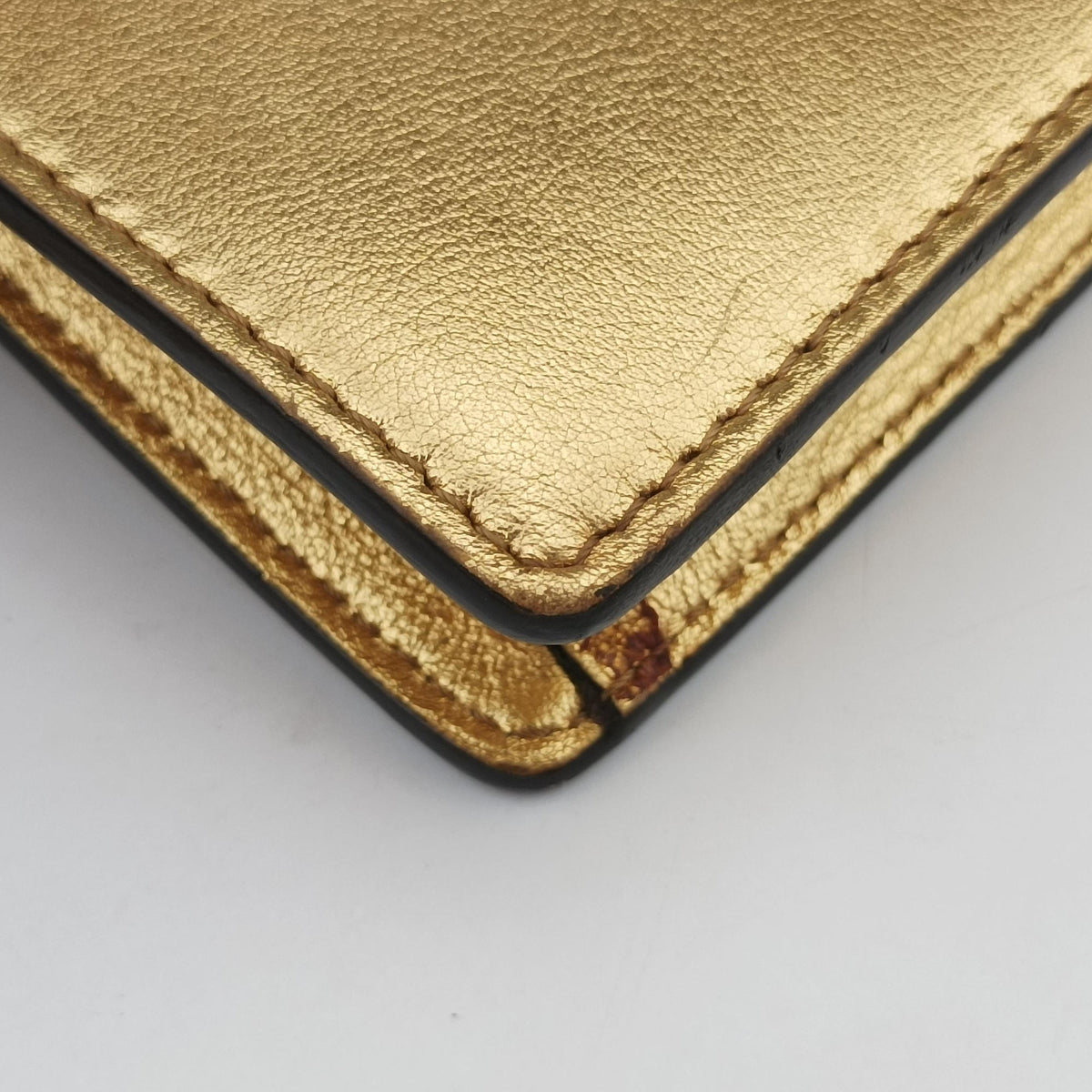 Pre-owned Fendi F is Golden Leather 8BS006 shoulderbag | stylenewstar