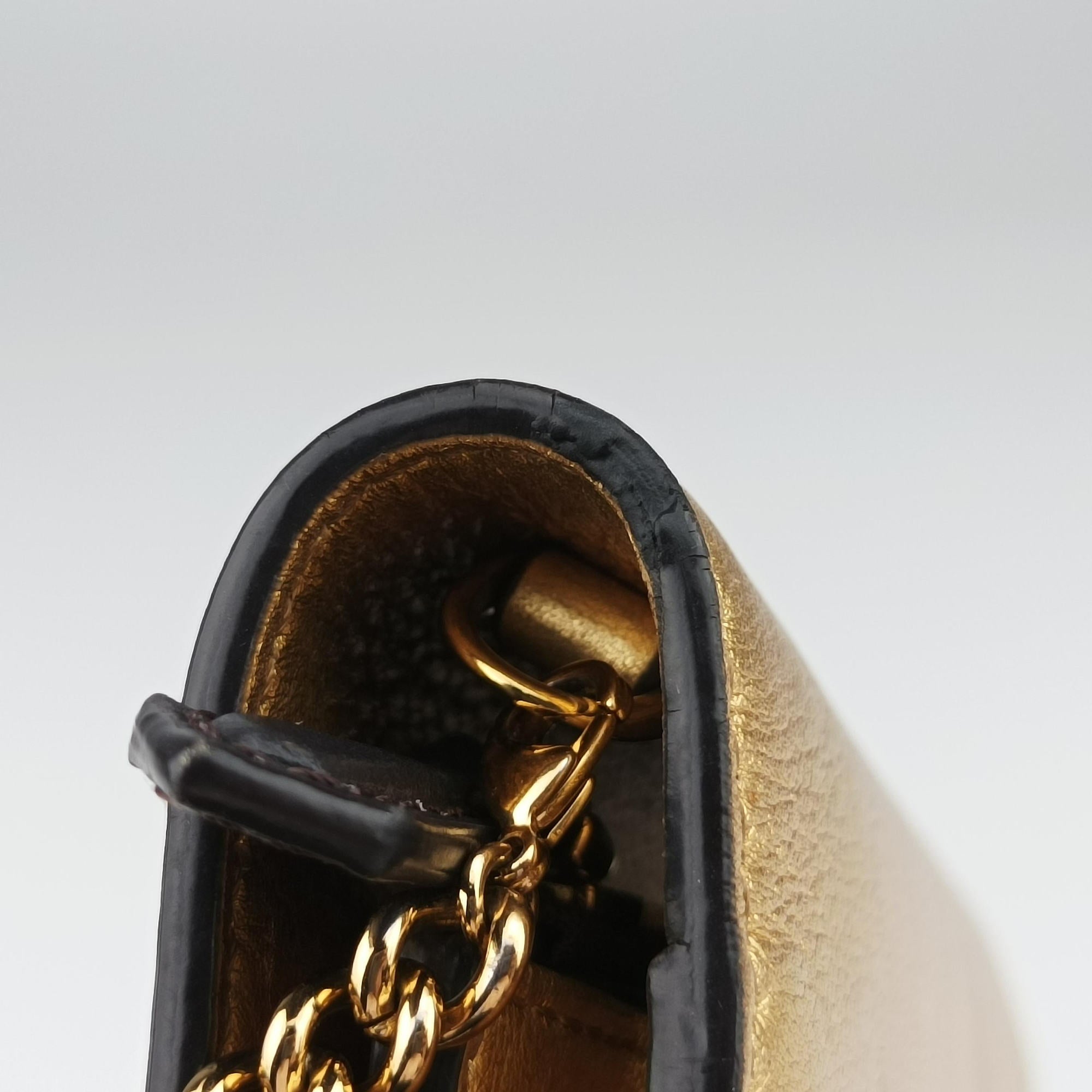 Pre-owned Fendi F is Golden Leather 8BS006 shoulderbag | stylenewstar