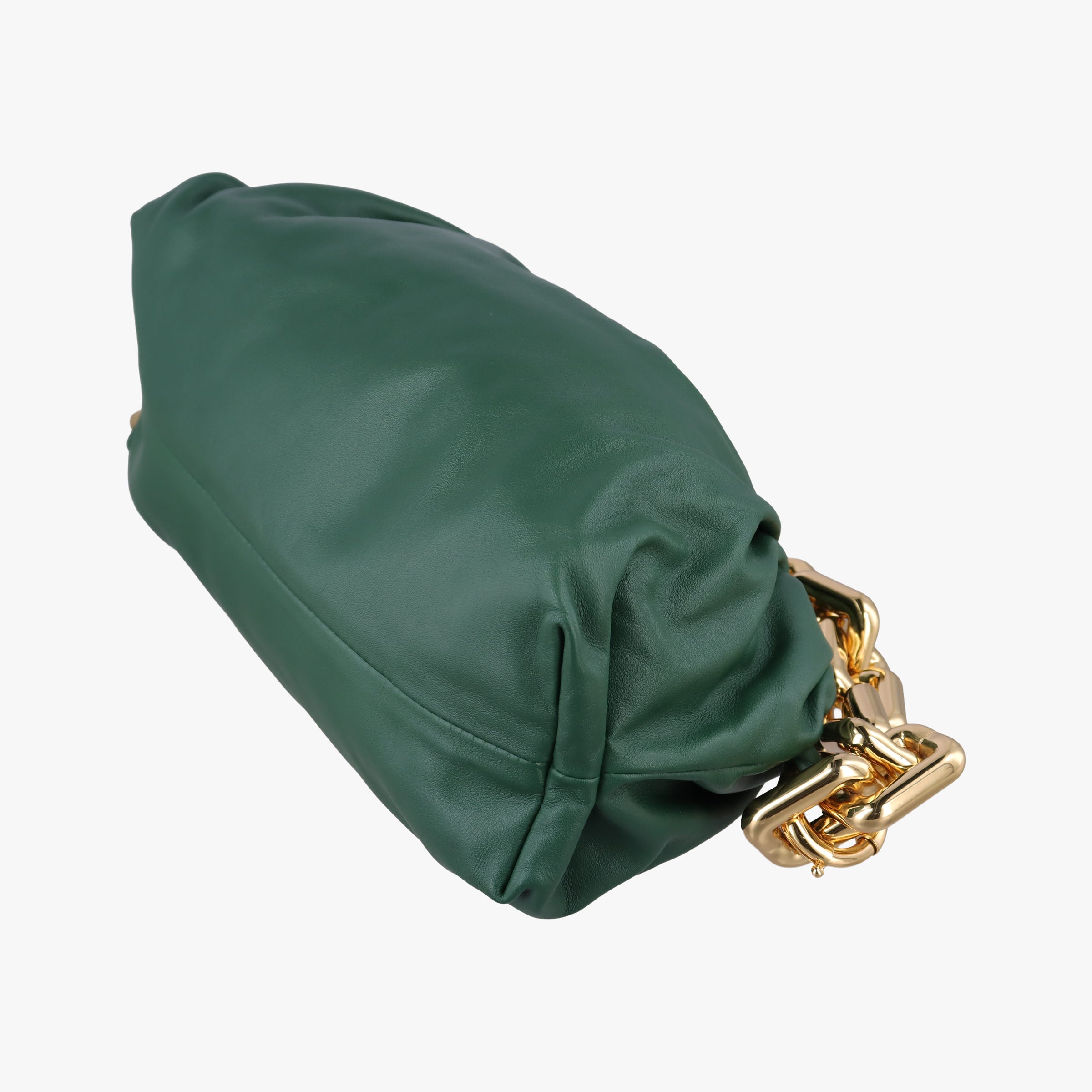 Secondhand Bottega Veneta THE Chain Pouch Green lambskin  shoulderbag | stylenewstar