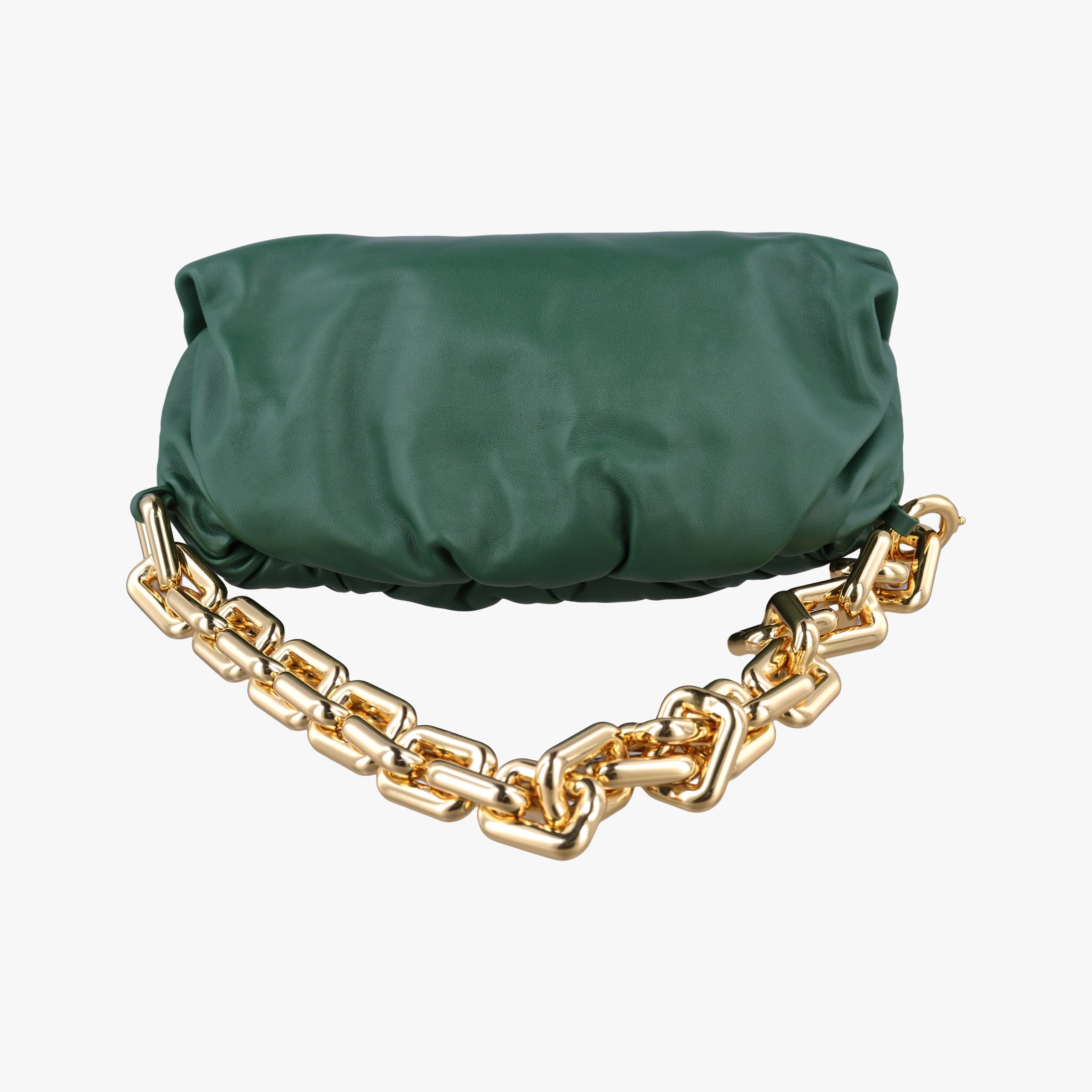 Secondhand Bottega Veneta THE Chain Pouch Green lambskin  shoulderbag | stylenewstar
