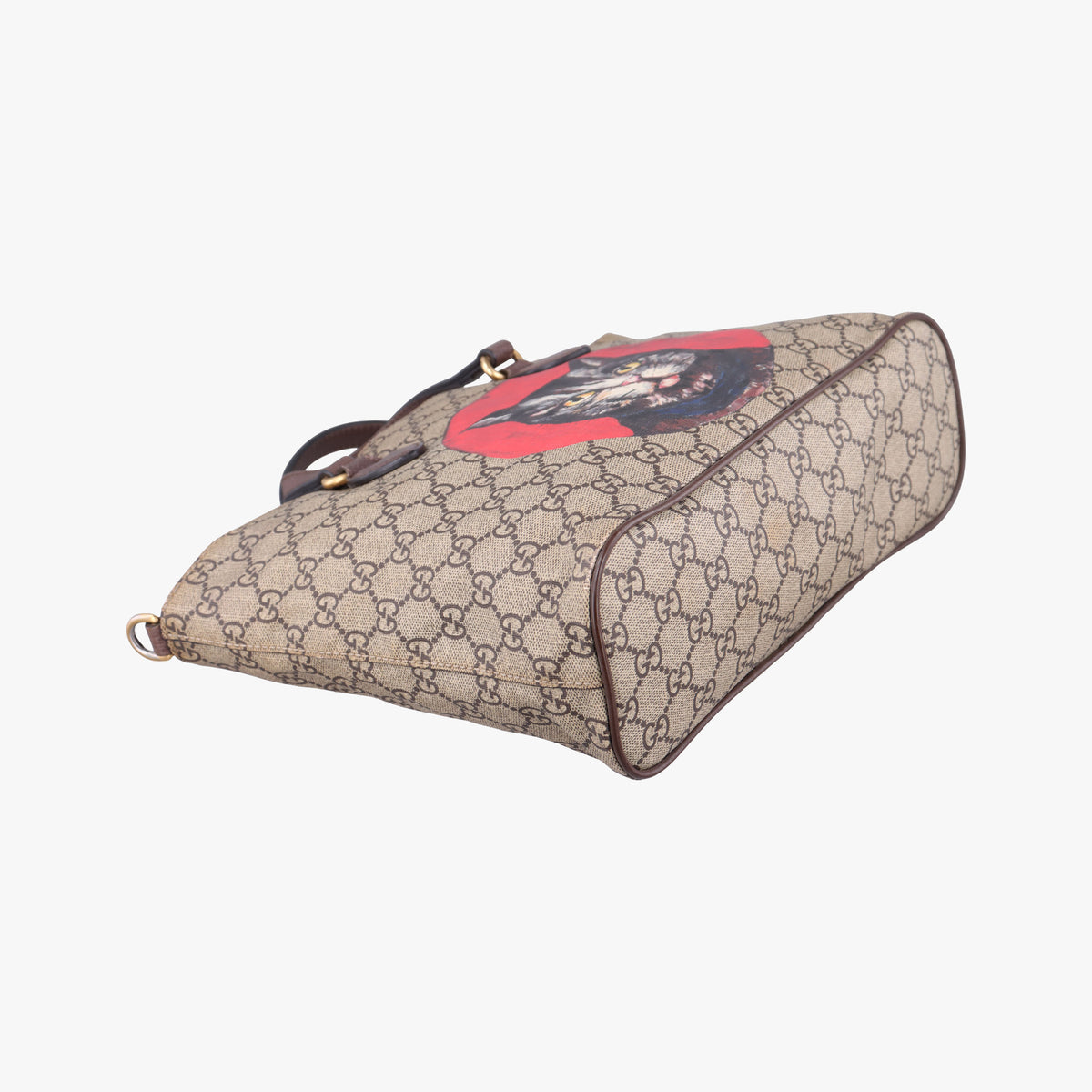 Pre-owned Gucci GG Supreme Bosco PATCHED beige×Multicolour PVC coated canvas×Leather 473887 shoulderbag | stylenewstar