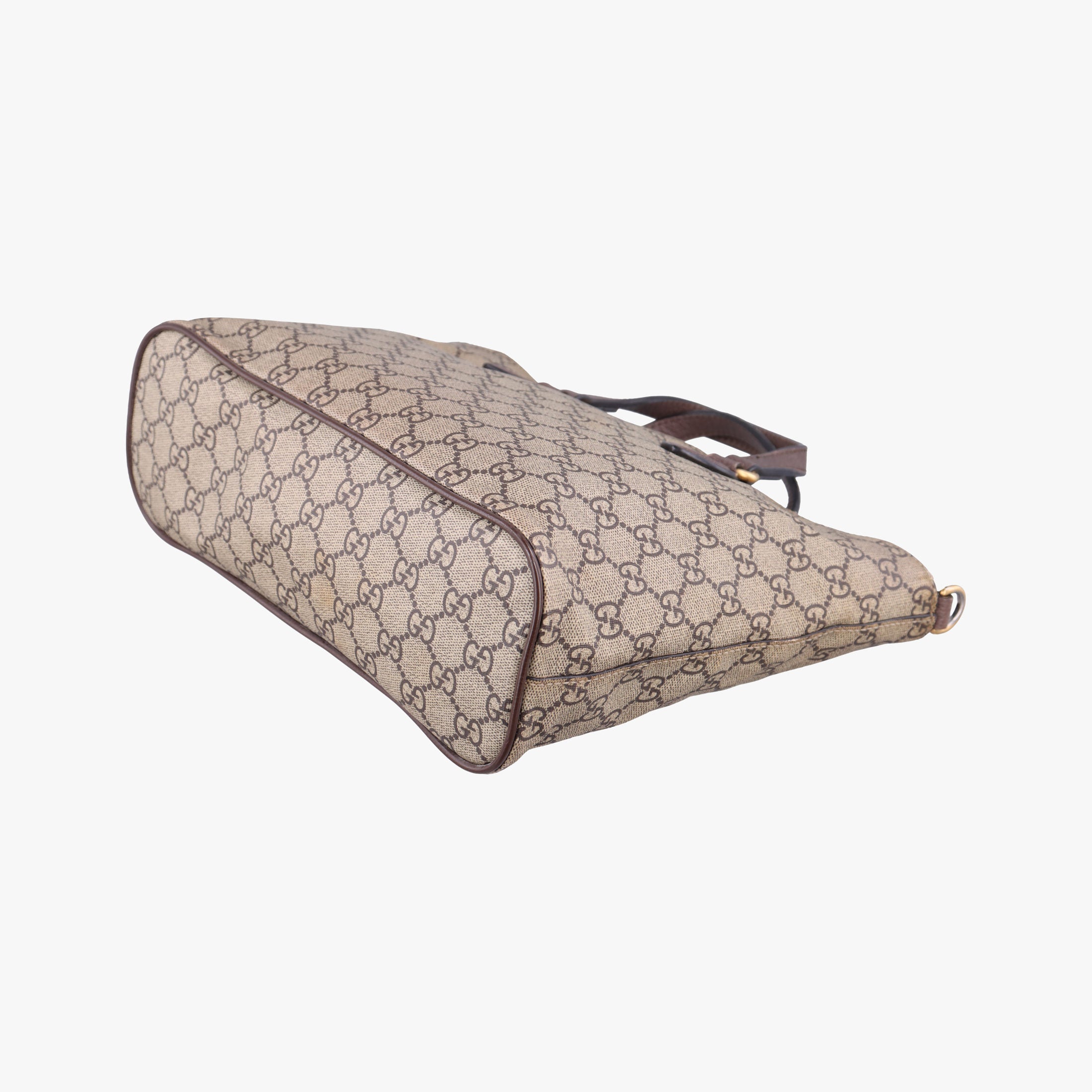 Pre-owned Gucci GG Supreme Bosco PATCHED beige×Multicolour PVC coated canvas×Leather 473887 shoulderbag | stylenewstar