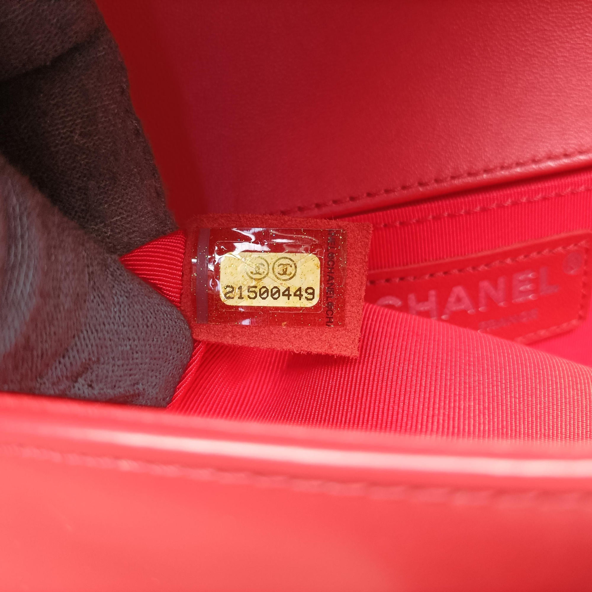 Pre-owned Chanel BOY CHANEL Red Leather A67085 shoulderbag | stylenewstar
