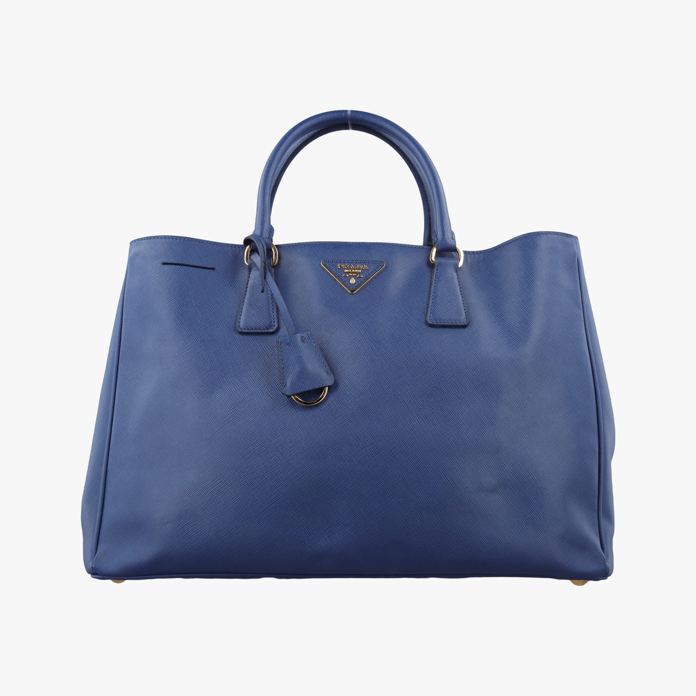 Pre-owned Prada Galleria Blue SAFFIANO Leather BN2274 handbag | stylenewstar