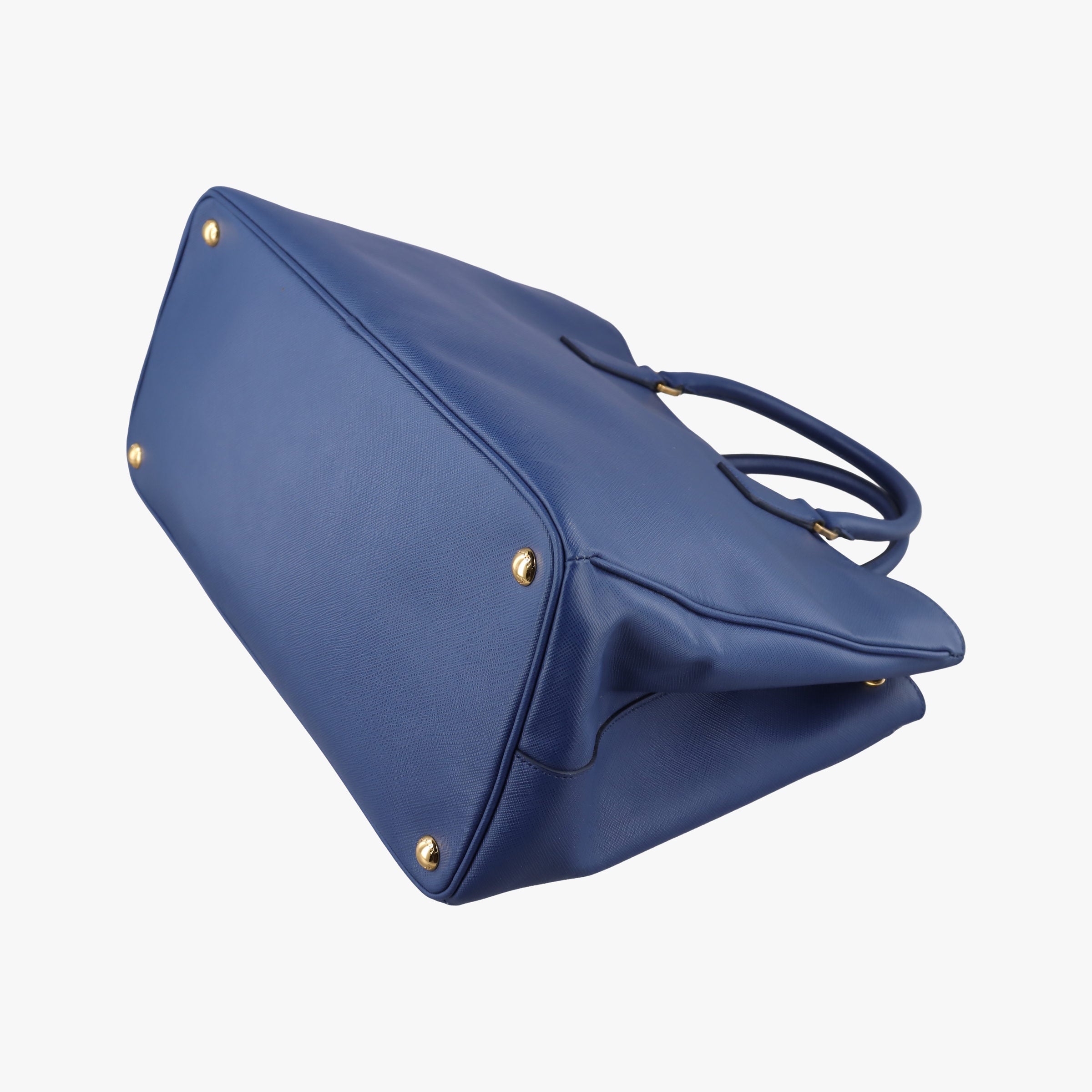 Pre-owned Prada Galleria Blue SAFFIANO Leather BN2274 handbag | stylenewstar