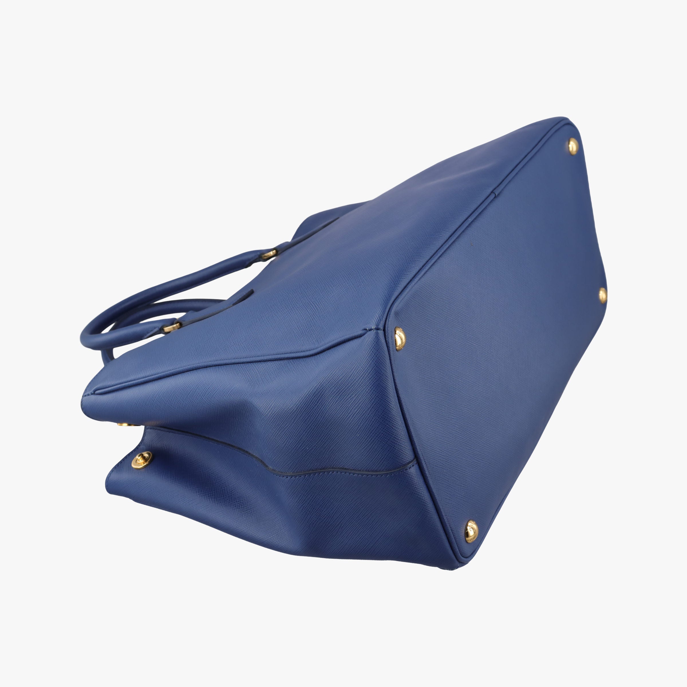 Pre-owned Prada Galleria Blue SAFFIANO Leather BN2274 handbag | stylenewstar