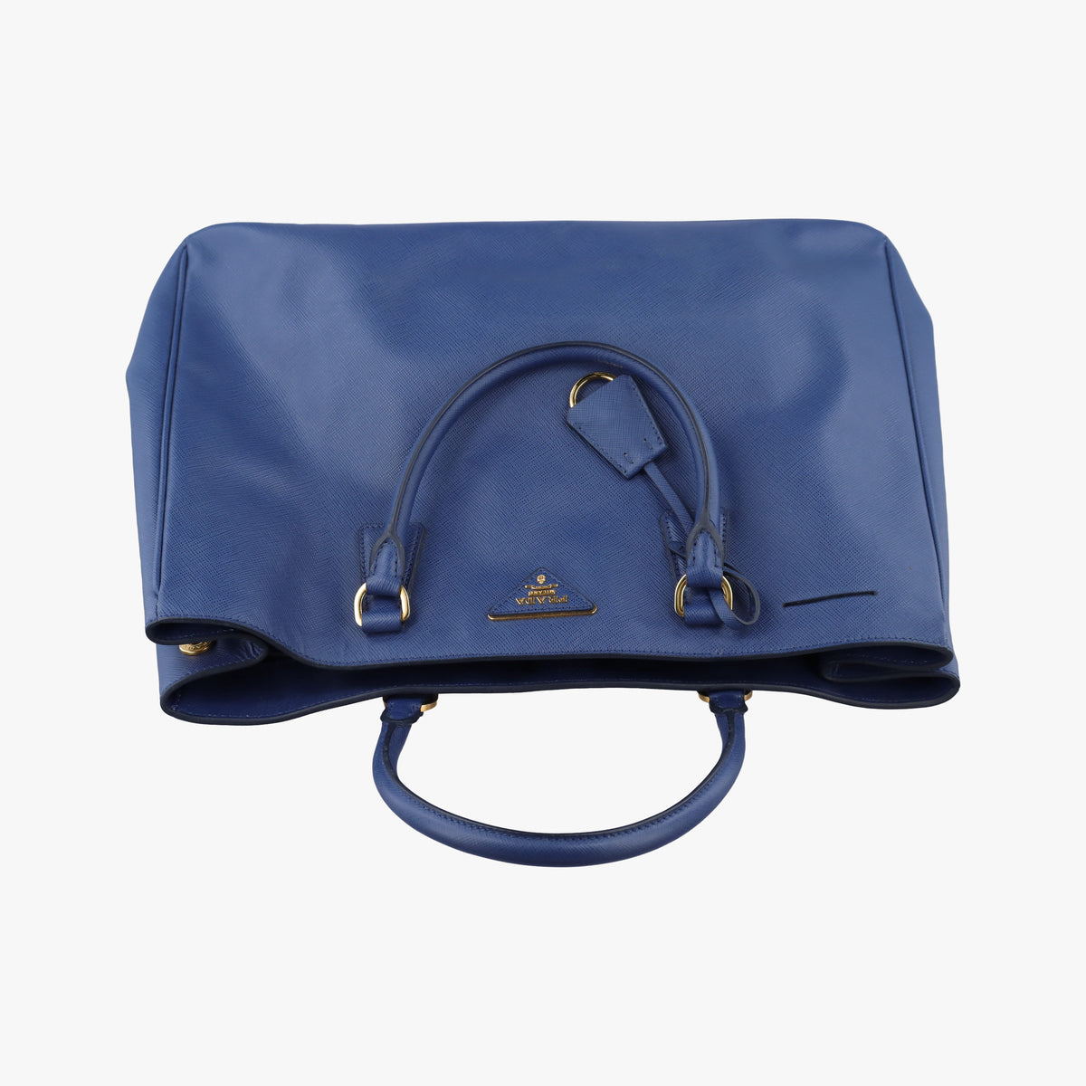 Pre-owned Prada Galleria Blue SAFFIANO Leather BN2274 handbag | stylenewstar