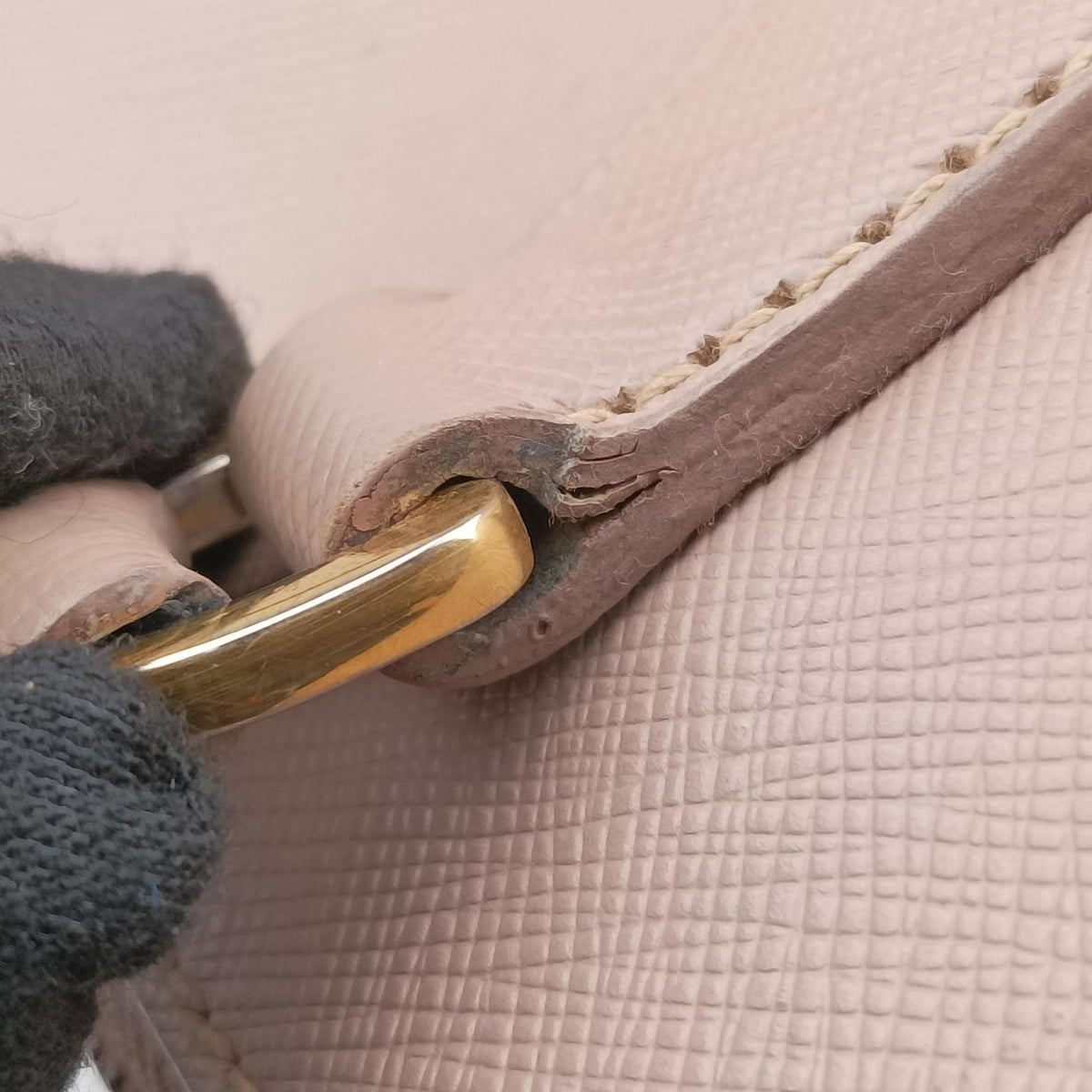 Pre-owned Prada Galleria Pink SAFFIANO Leather BN1786 shoulderbag | stylenewstar