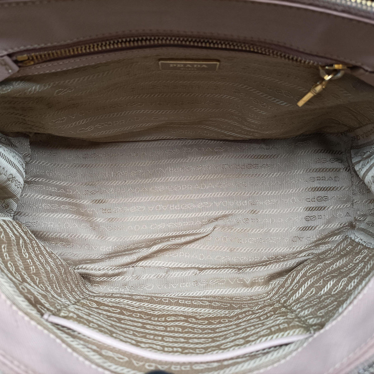 Pre-owned Prada Galleria Pink SAFFIANO Leather BN1786 shoulderbag | stylenewstar