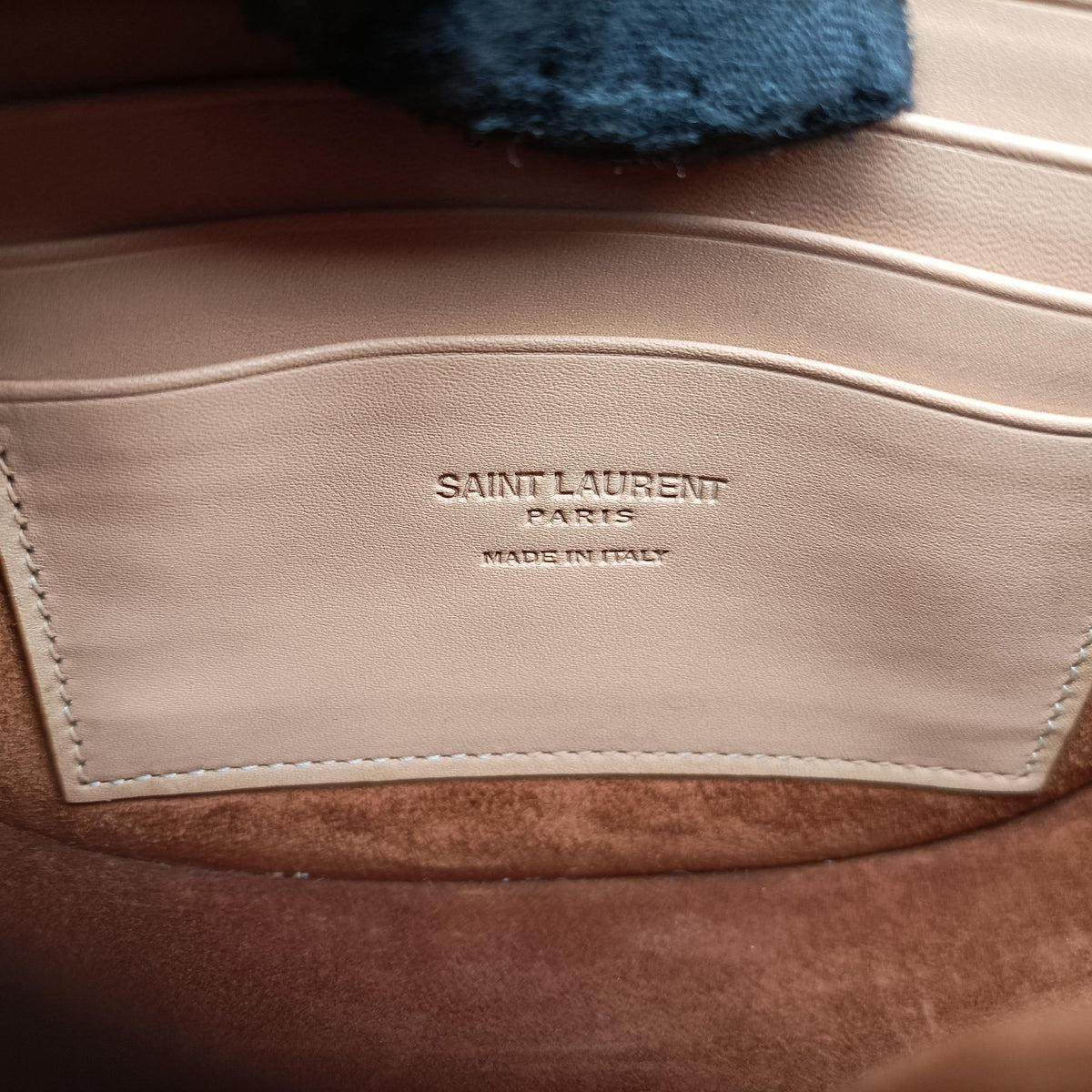 Pre-owned Yves Saint Laurent KAIA small Beige Leather 623097 shoulderbag | stylenewstar