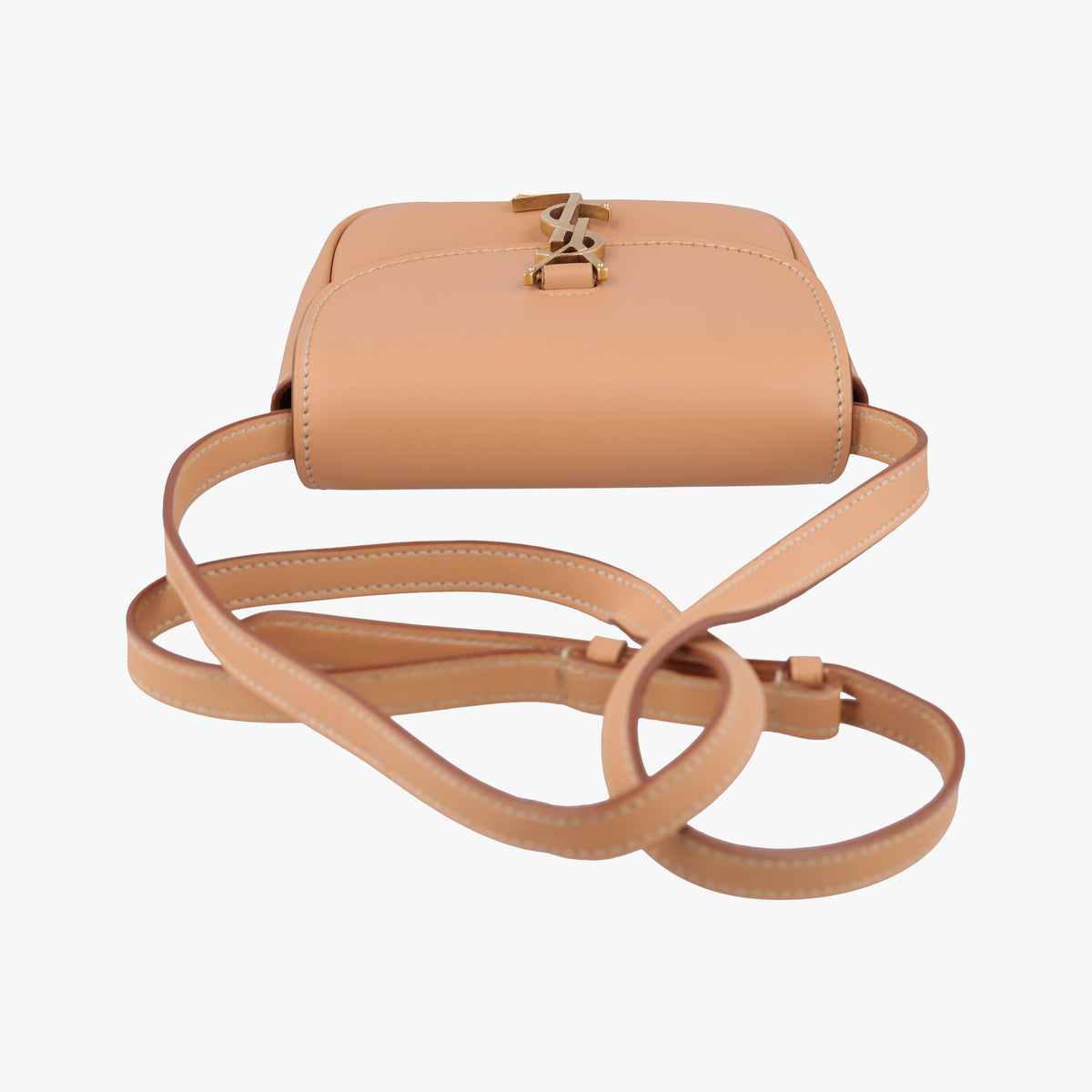 Pre-owned Yves Saint Laurent KAIA small Beige Leather 623097 shoulderbag | stylenewstar