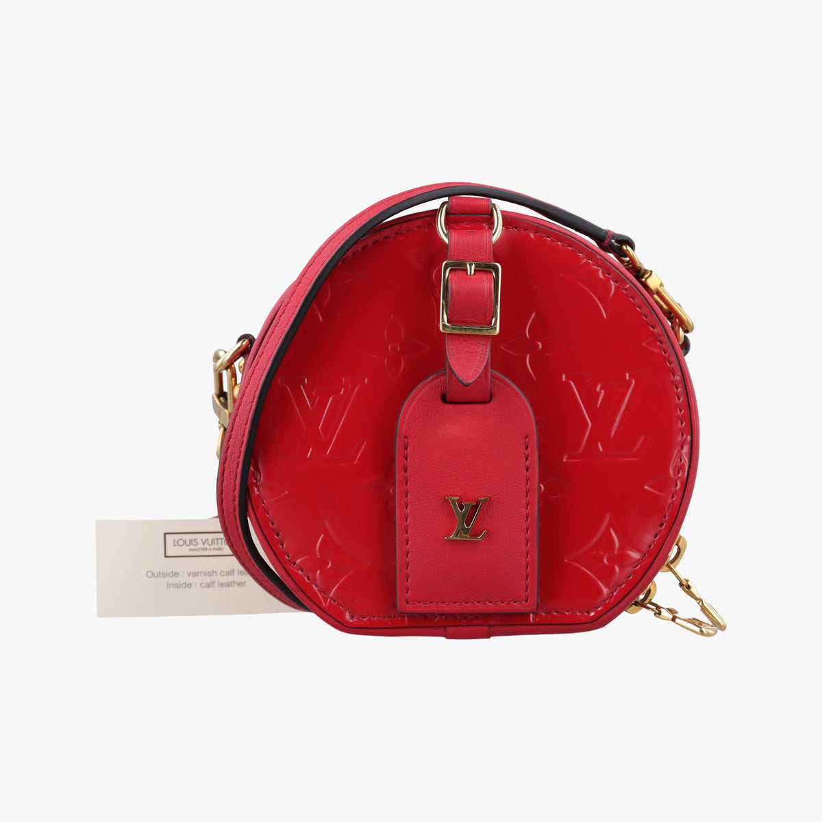 Pre-owned Louis Vuitton BOITE CHAPEAU SOUPLE Rouge Vernis M90498 shoulderbag | stylenewstar