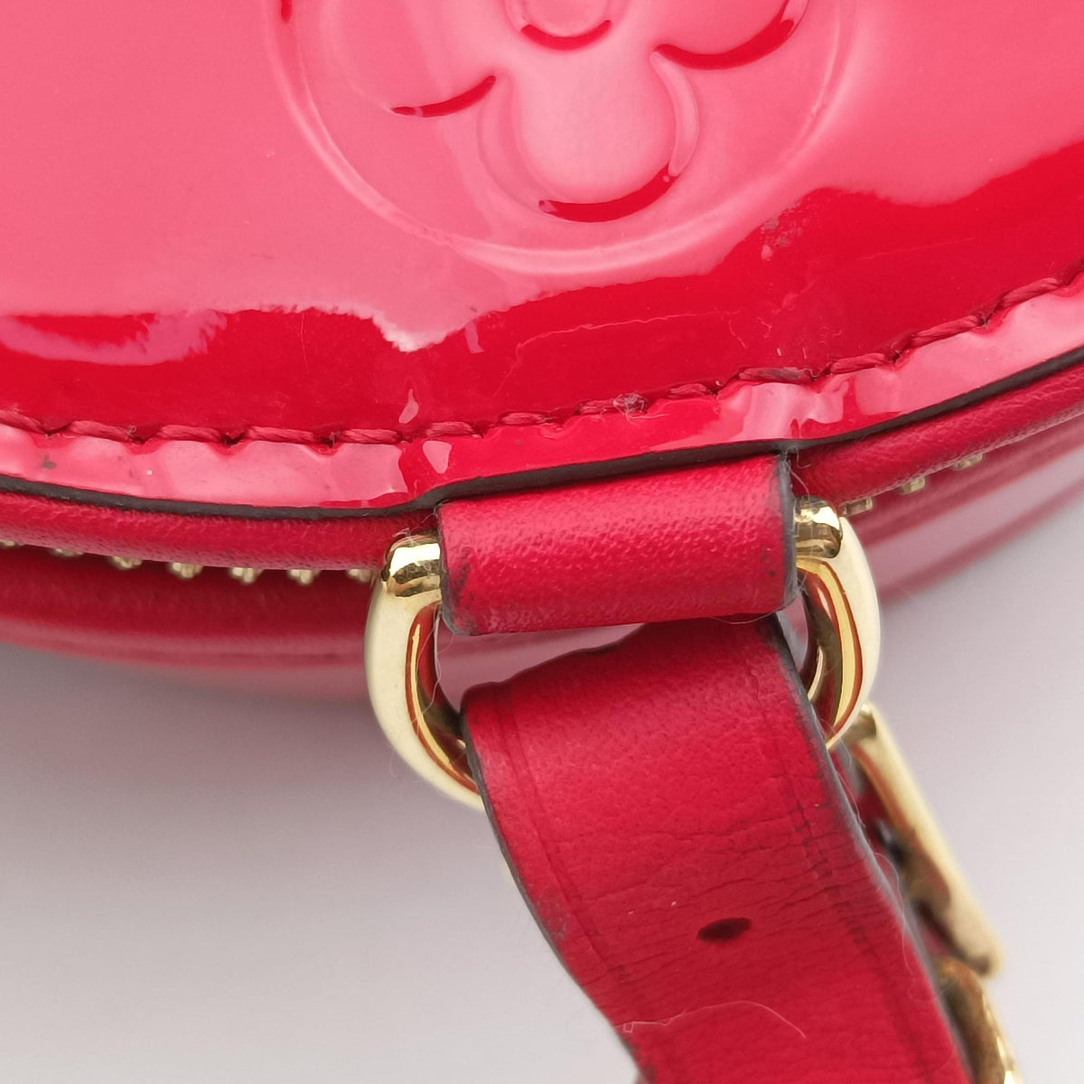 Pre-owned Louis Vuitton BOITE CHAPEAU SOUPLE Rouge Vernis M90498 shoulderbag | stylenewstar