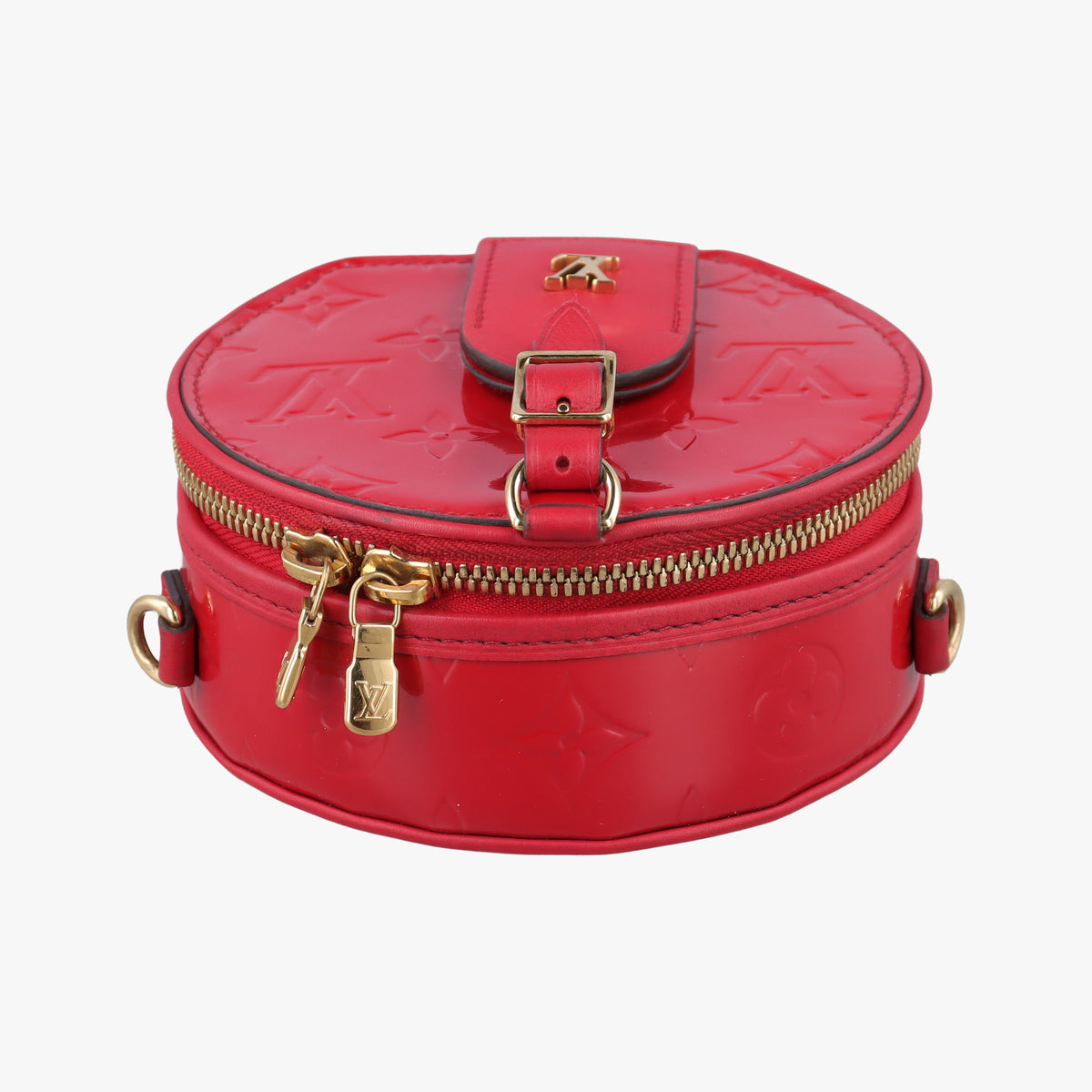 Pre-owned Louis Vuitton BOITE CHAPEAU SOUPLE Rouge Vernis M90498 shoulderbag | stylenewstar