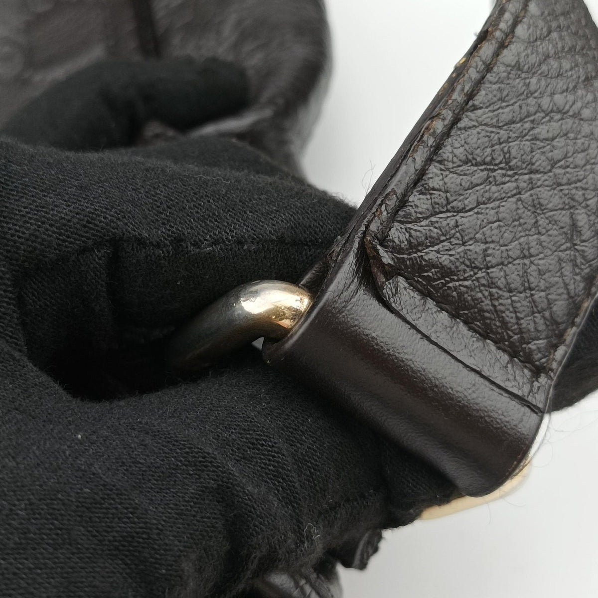 Vintage Gucci Guccissima Messenger Black Leather 223665 shoulderbag | stylenewstar
