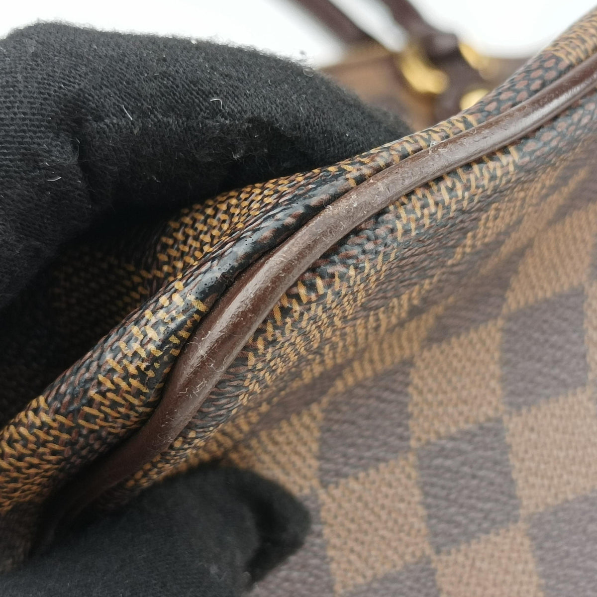 Pre-owned Louis Vuitton Saleya GM EBENE Damier Canvas N51181 handbag | stylenewstar