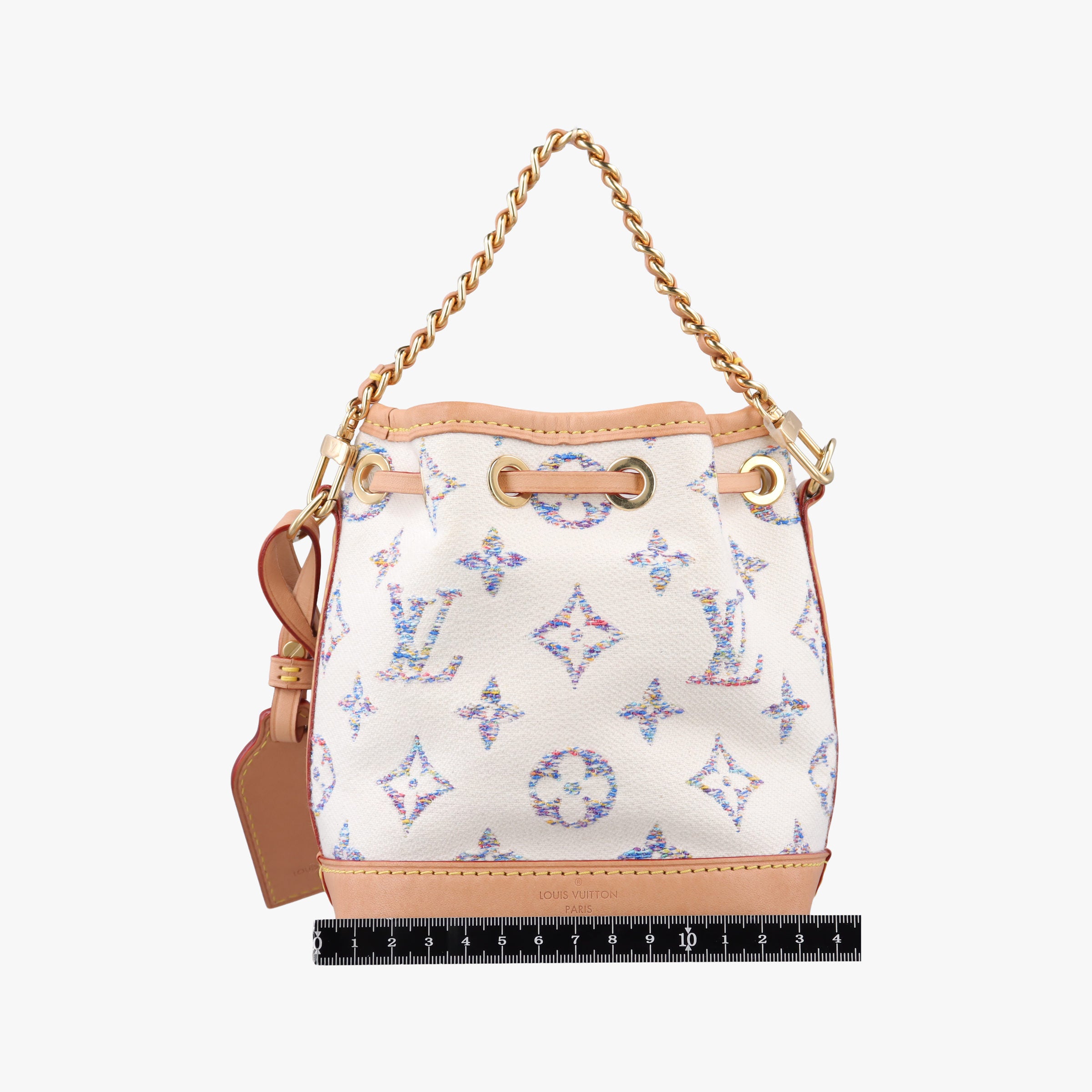 Pre-owned Louis Vuitton Nano Noe White Multicolor Monogram Jacquard M83453 shoulderbag | stylenewstar