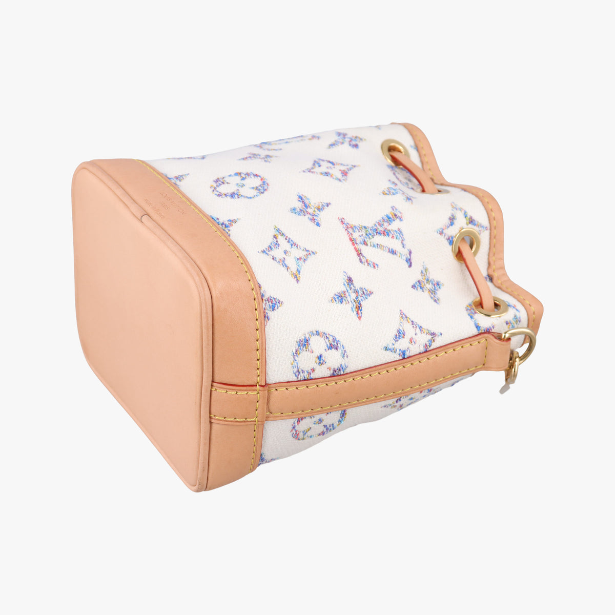Pre-owned Louis Vuitton Nano Noe White Multicolor Monogram Jacquard M83453 shoulderbag | stylenewstar