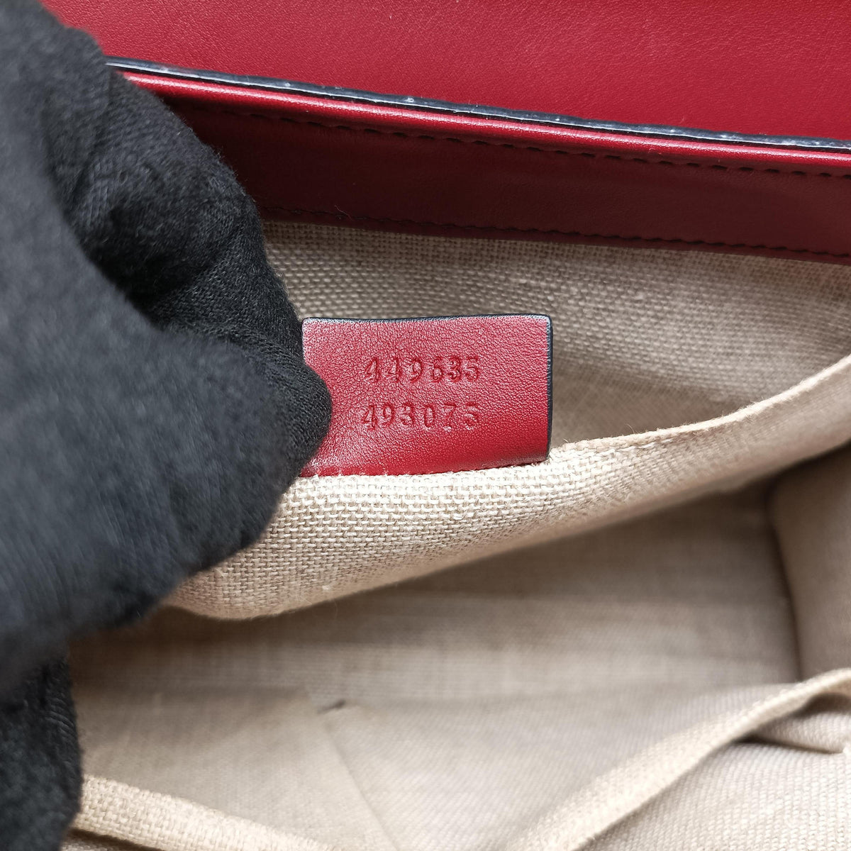 Pre-owned Gucci Emily Red Leather 449635 shoulderbag | stylenewstar