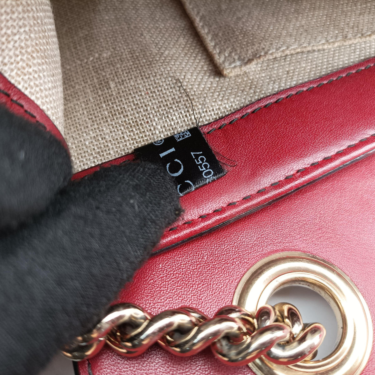 Pre-owned Gucci Emily Red Leather 449635 shoulderbag | stylenewstar