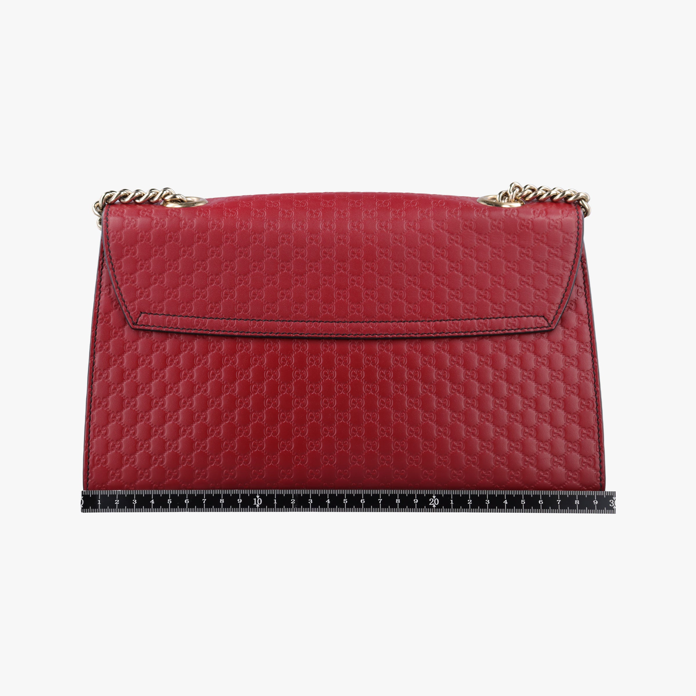 Pre-owned Gucci Emily Red Leather 449635 shoulderbag | stylenewstar