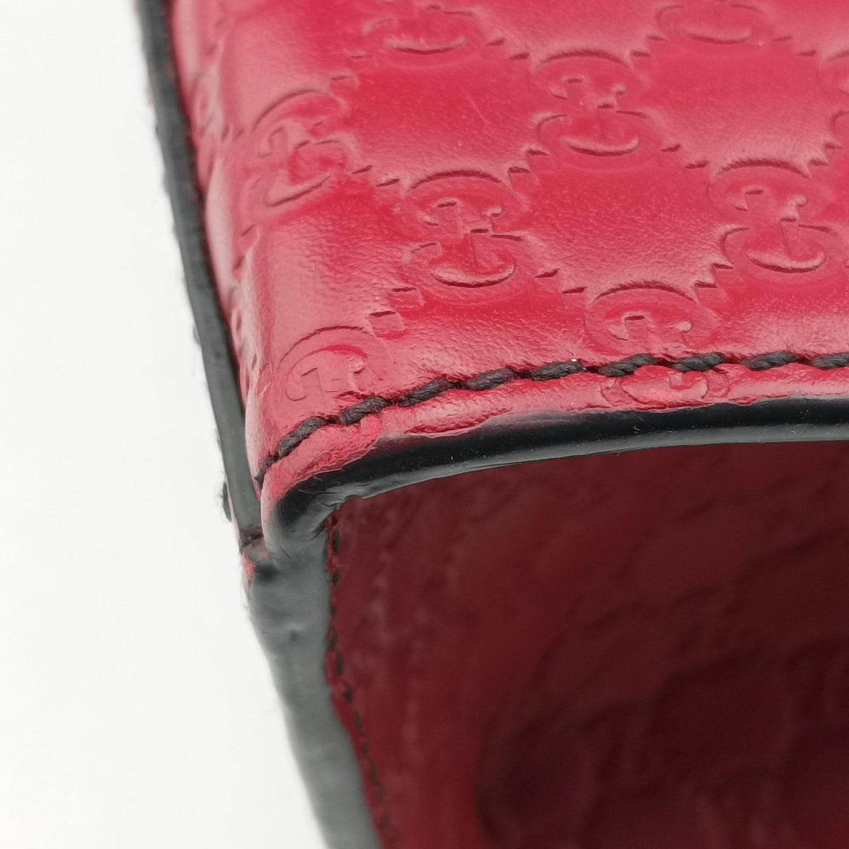 Pre-owned Gucci Emily Red Leather 449635 shoulderbag | stylenewstar