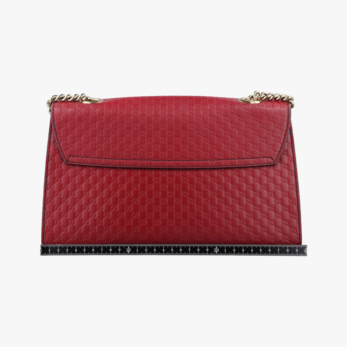 Pre-owned Gucci Emily Red Leather 449635 shoulderbag | stylenewstar