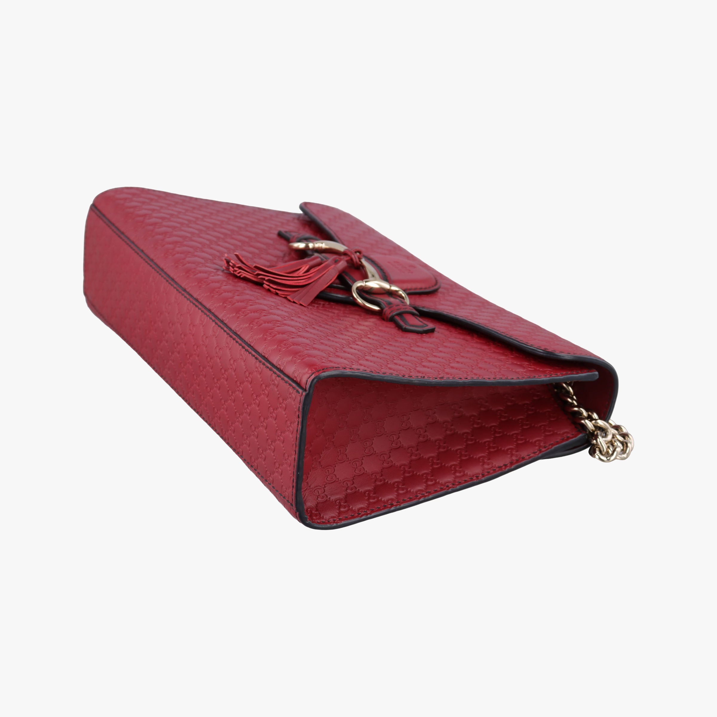Pre-owned Gucci Emily Red Leather 449635 shoulderbag | stylenewstar