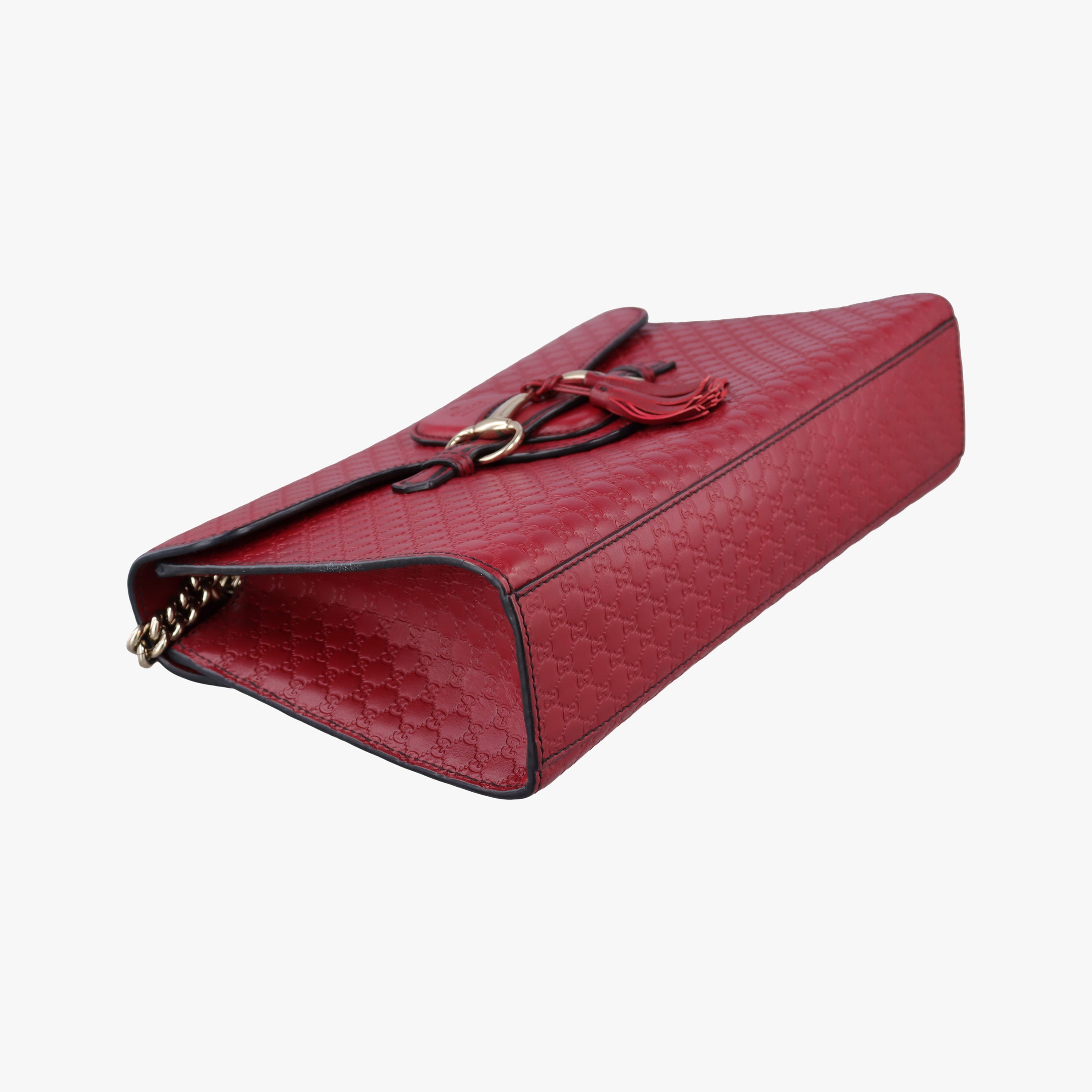 Pre-owned Gucci Emily Red Leather 449635 shoulderbag | stylenewstar